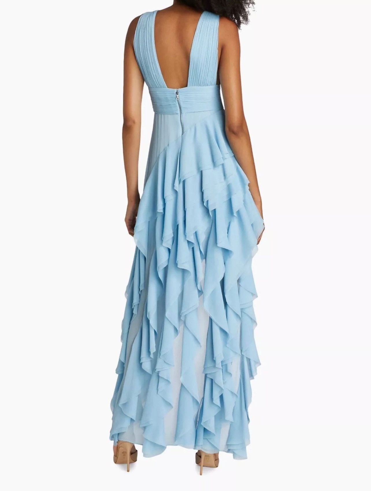 Alice + Olivia Alice + Olivia Asymmetric Ruffled Maxi Dress size 4 Size S / US 4 / IT 40 - 4 Thumbnail