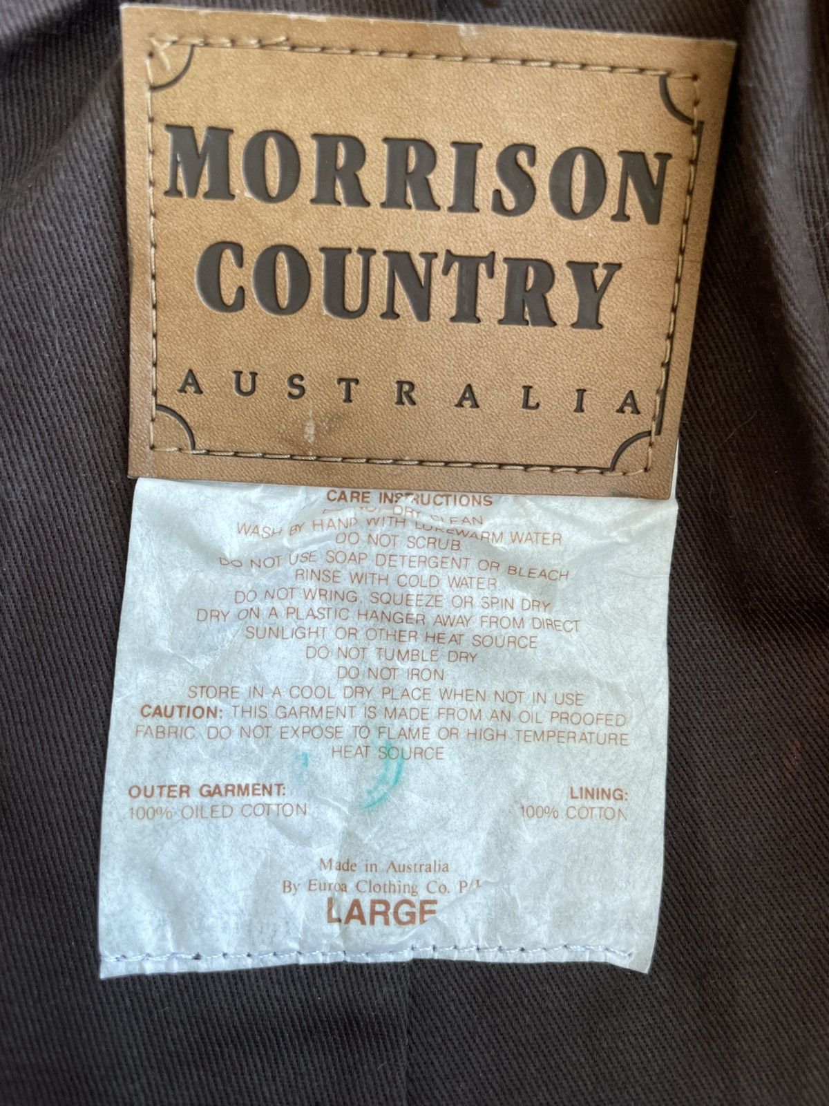 Other Morrison Country Australia Waxed Coat Size US L / EU 52-54 / 3 - 8 Thumbnail