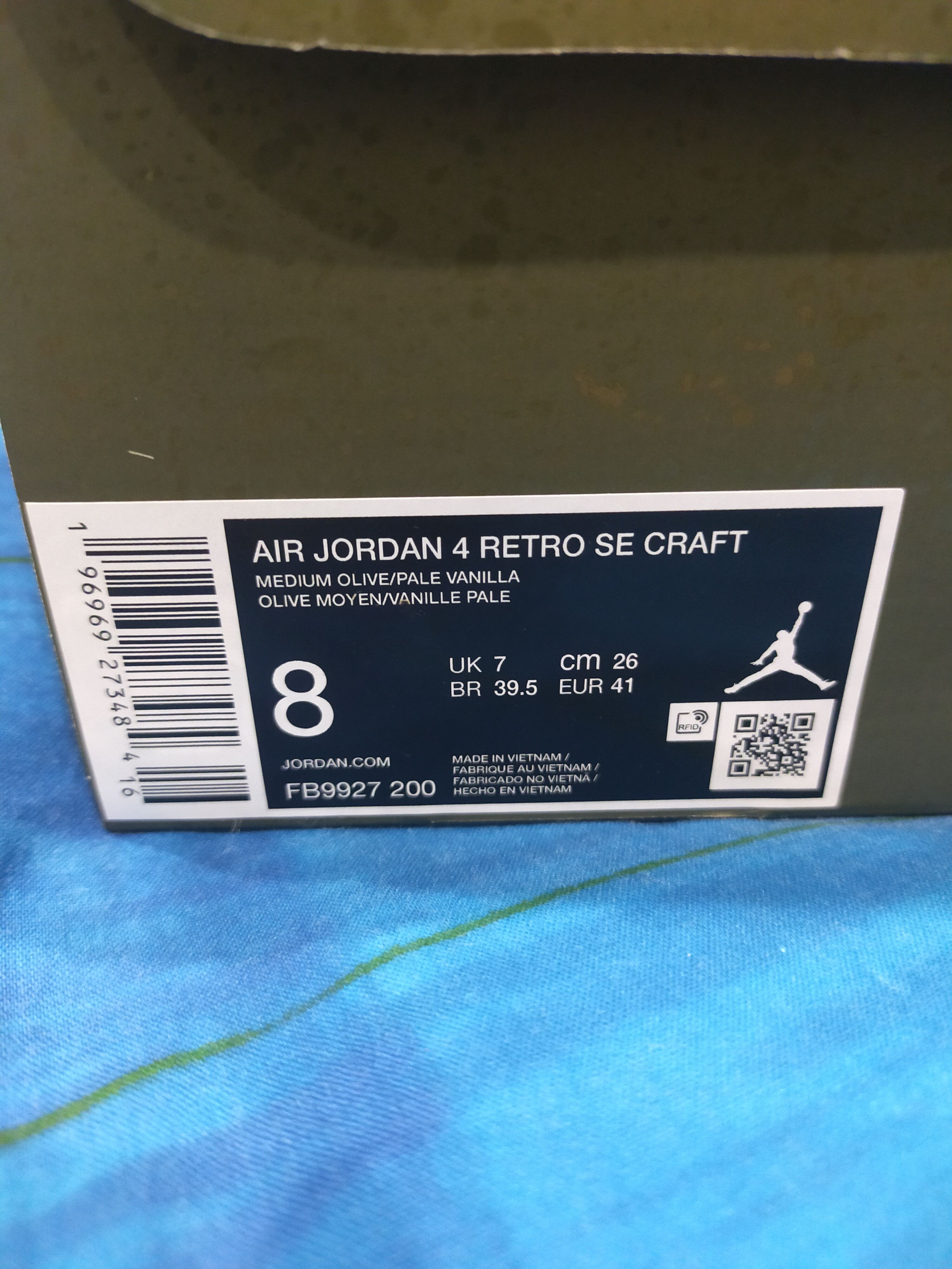 Jordan Brand Jordan 4 Olive Nike air retro SE Craft size 8 m / 9.5 w Size US 8 / EU 41 - 3 Thumbnail