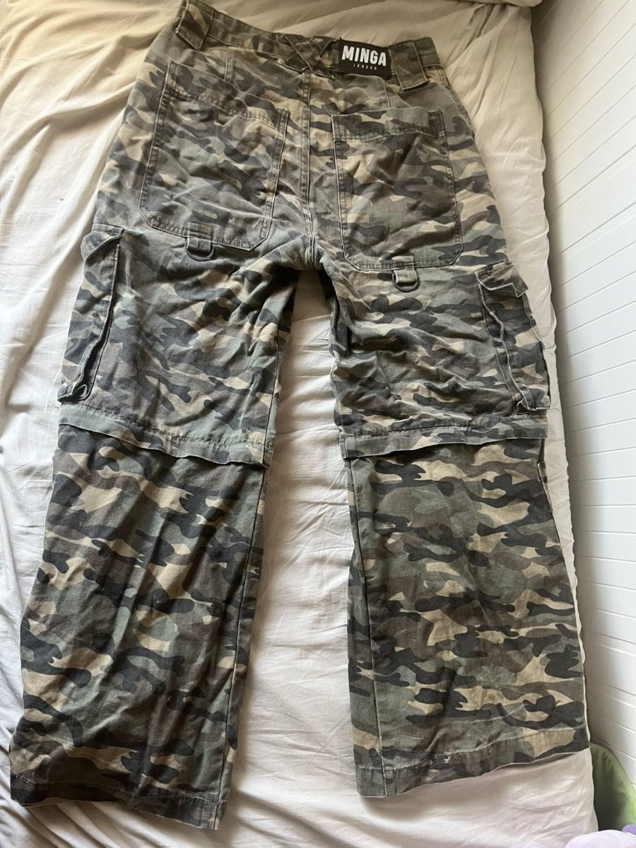 Minga London Trek Camo Wide Leg Cargo Pants Size 28" / US 6 / IT 42 - 3 Thumbnail