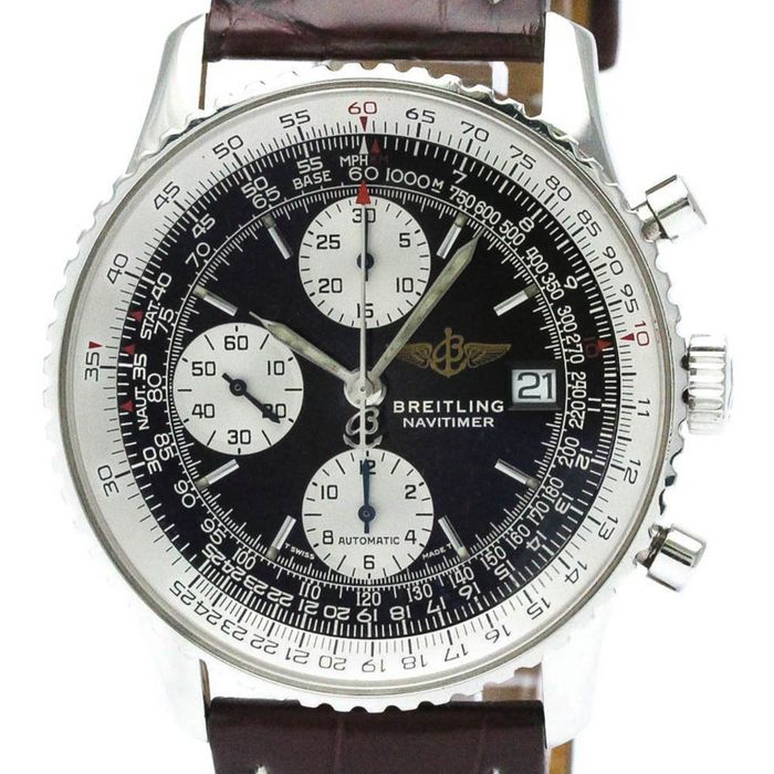 Breitling Polished BREITLING Old Navitimer Steel Automatic Mens Watch ...