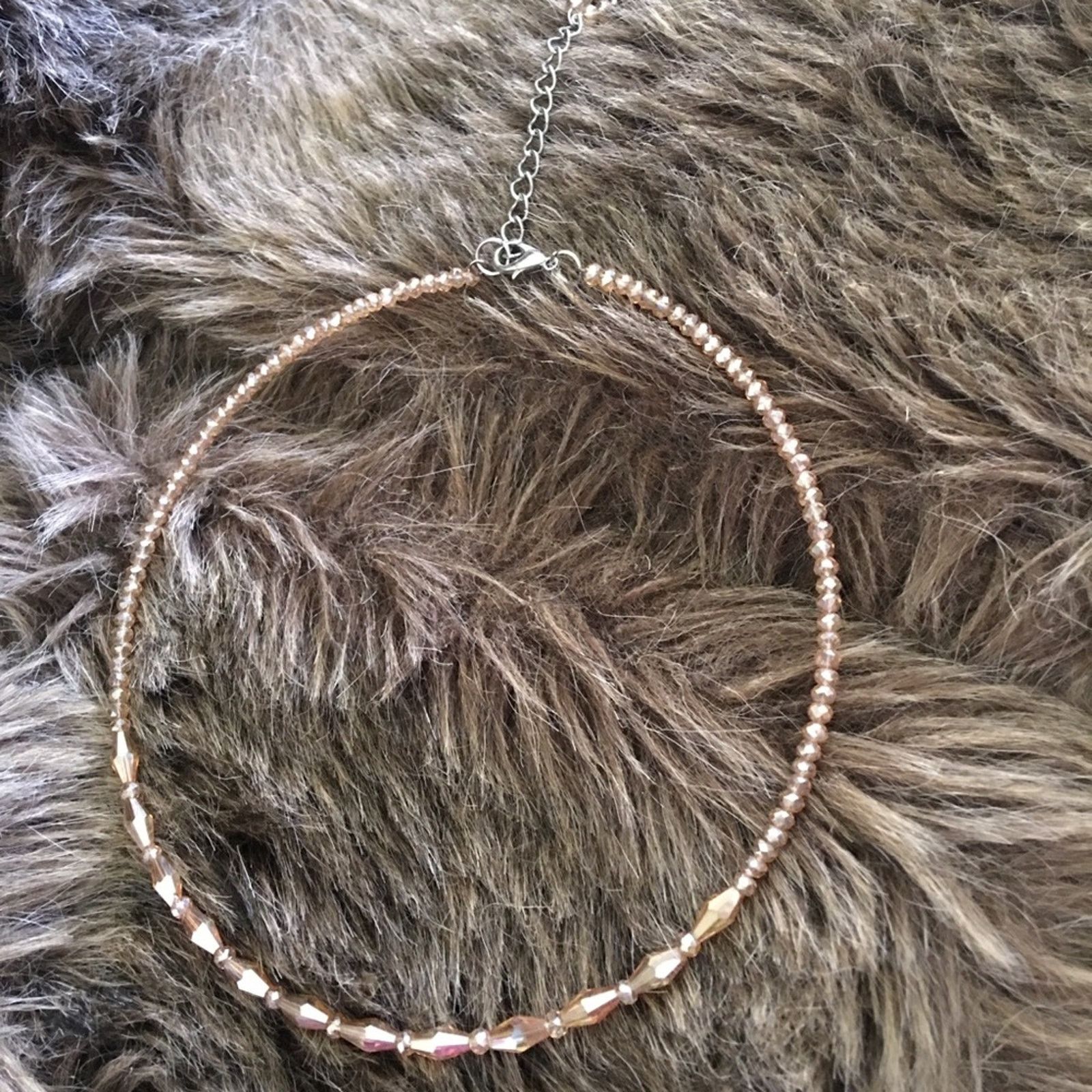 Jewelry Gold tone faceted sparkle bead choker necklace Size ONE SIZE - 6 Thumbnail