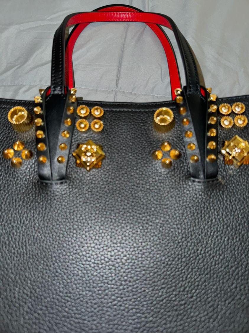 Christian Louboutin Calfskin Tote Bag in Black Size ONE SIZE - 4 Thumbnail