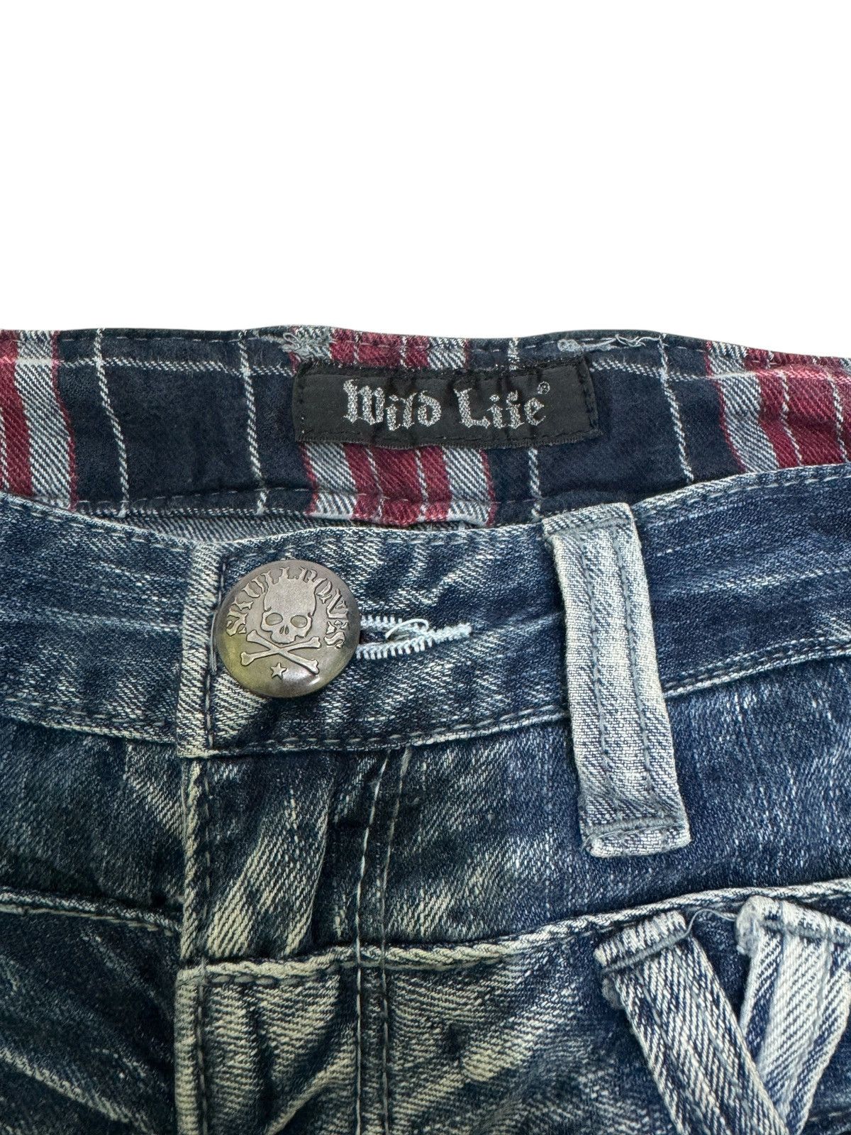 Japanese Brand Y2k Wild Life Seditionaries Double Waist Studded Patches Size US 32 / EU 48 - 7 Thumbnail