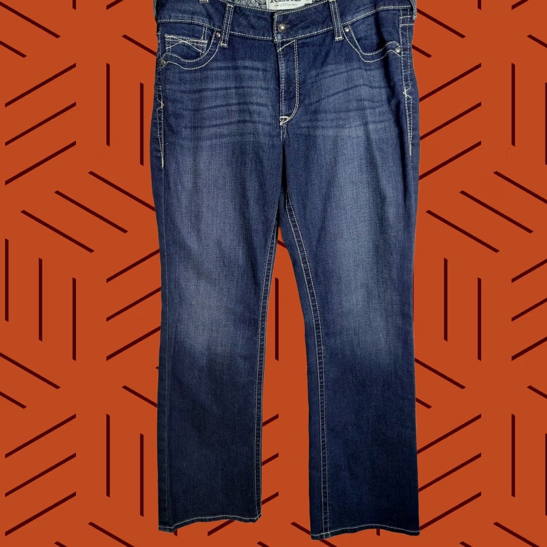 Ariat ARIAT REAL Denim Jeans Blue Solid Classic Men Size 34 Size US 34 / EU 50 - 1 Thumbnail