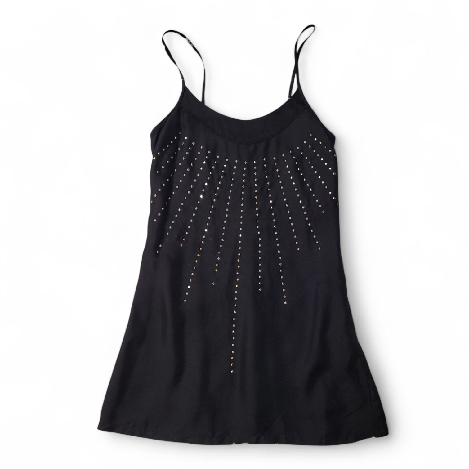 Armani Exchange Armani Exchange Women’s Silk Slip On Black Studded Dress Size XS / US 0-2 / IT 36-38 - 2 Thumbnail