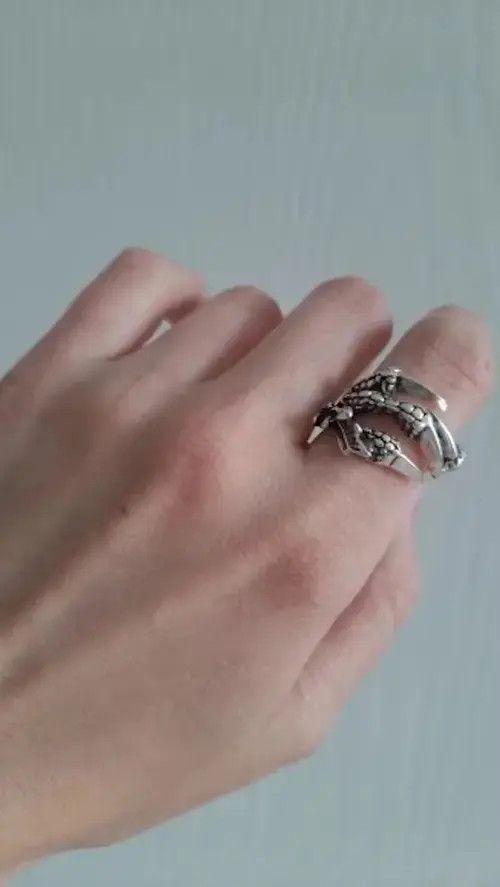 Vintage Dragon Claw Ring Size ONE SIZE - 4 Thumbnail