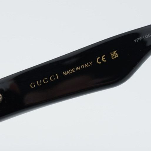 Gucci Gucci GG1242S 001 Women Sunglasses Black Geometric Frame Size ONE SIZE - 4 Thumbnail