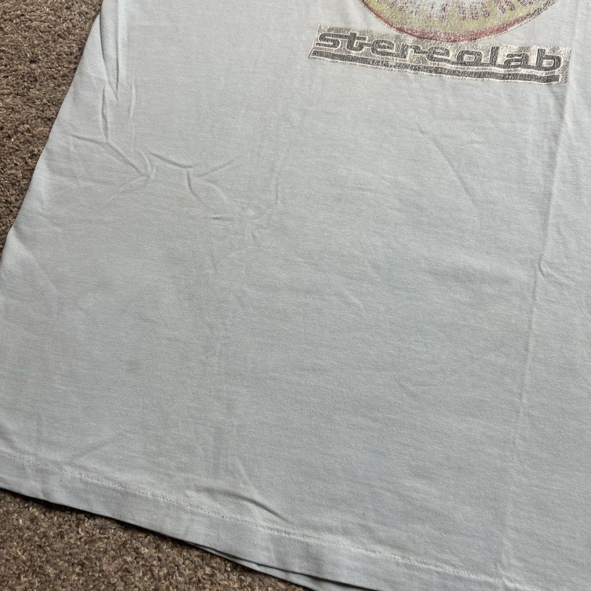 Band Tees × Hanes × Vintage Vintage 90s stereolab iron on band tee shirt Size US XL / EU 56 / 4 - 5 Thumbnail