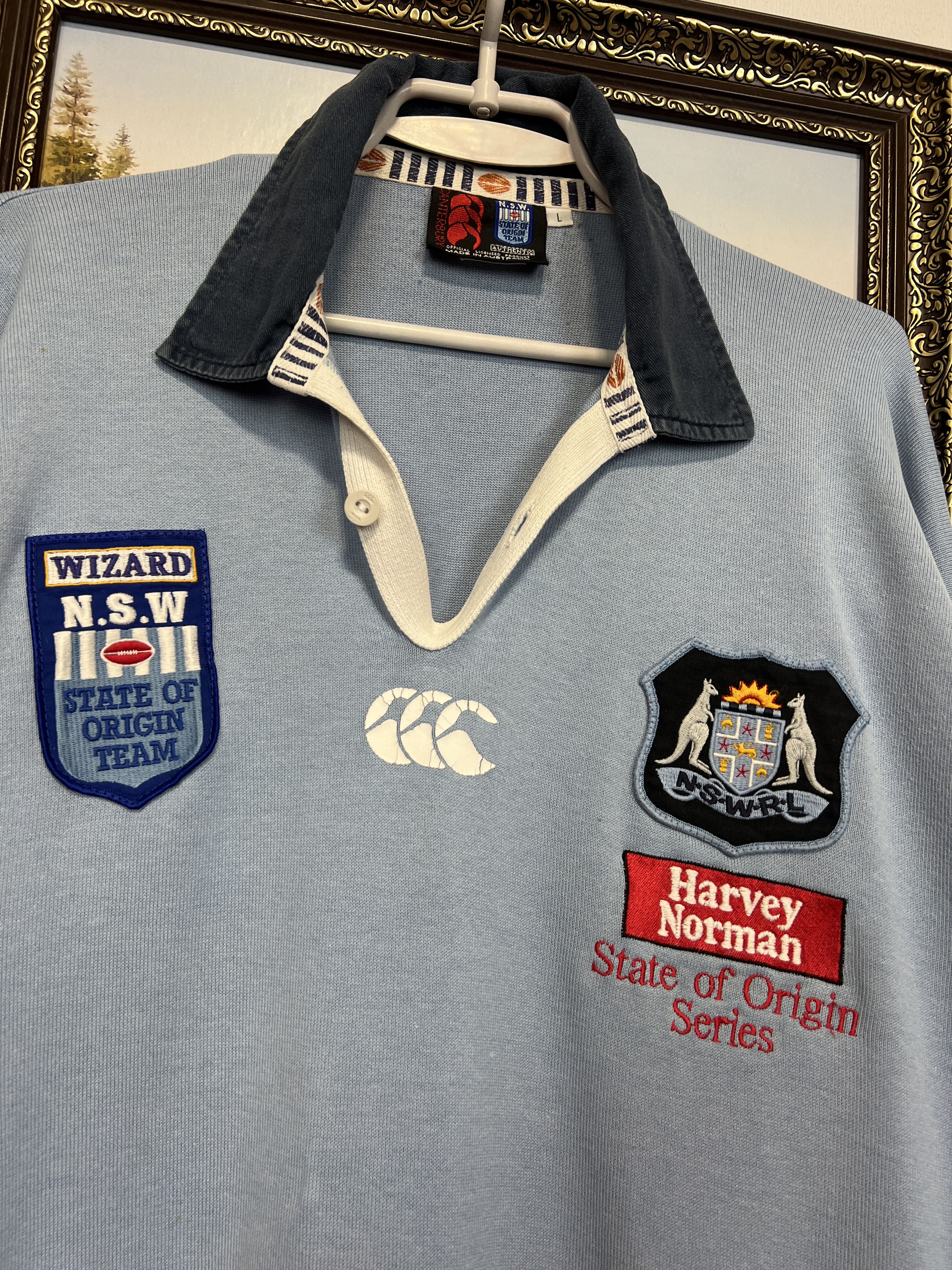 Vintage New South Wales Blues State of Origin Rugby Jersey Shirt Size US L / EU 52-54 / 3 - 3 Thumbnail