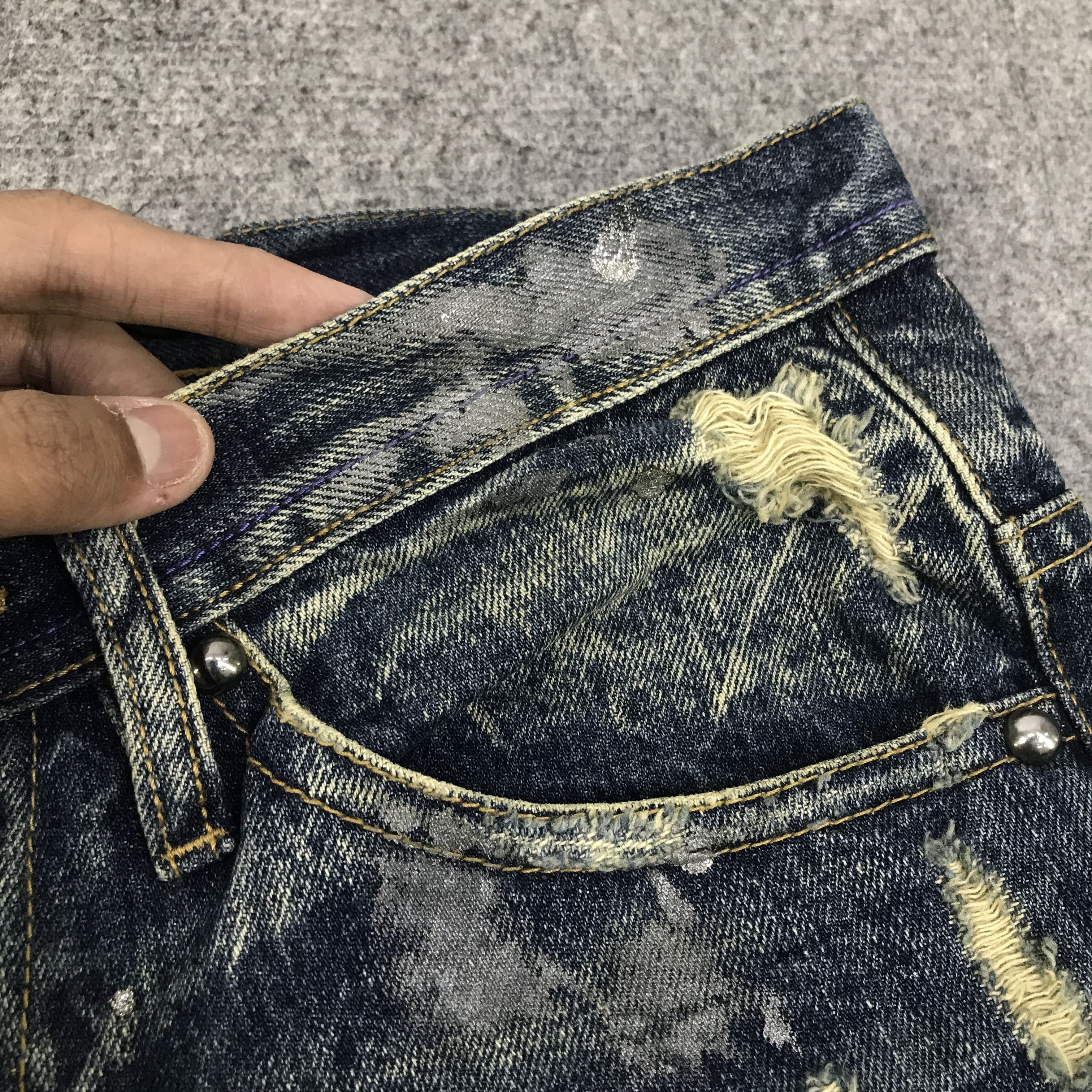 Japanese Brand Flared Midas explosion distressed Bootcut pants K130B18 Size US 29 - 14 Thumbnail