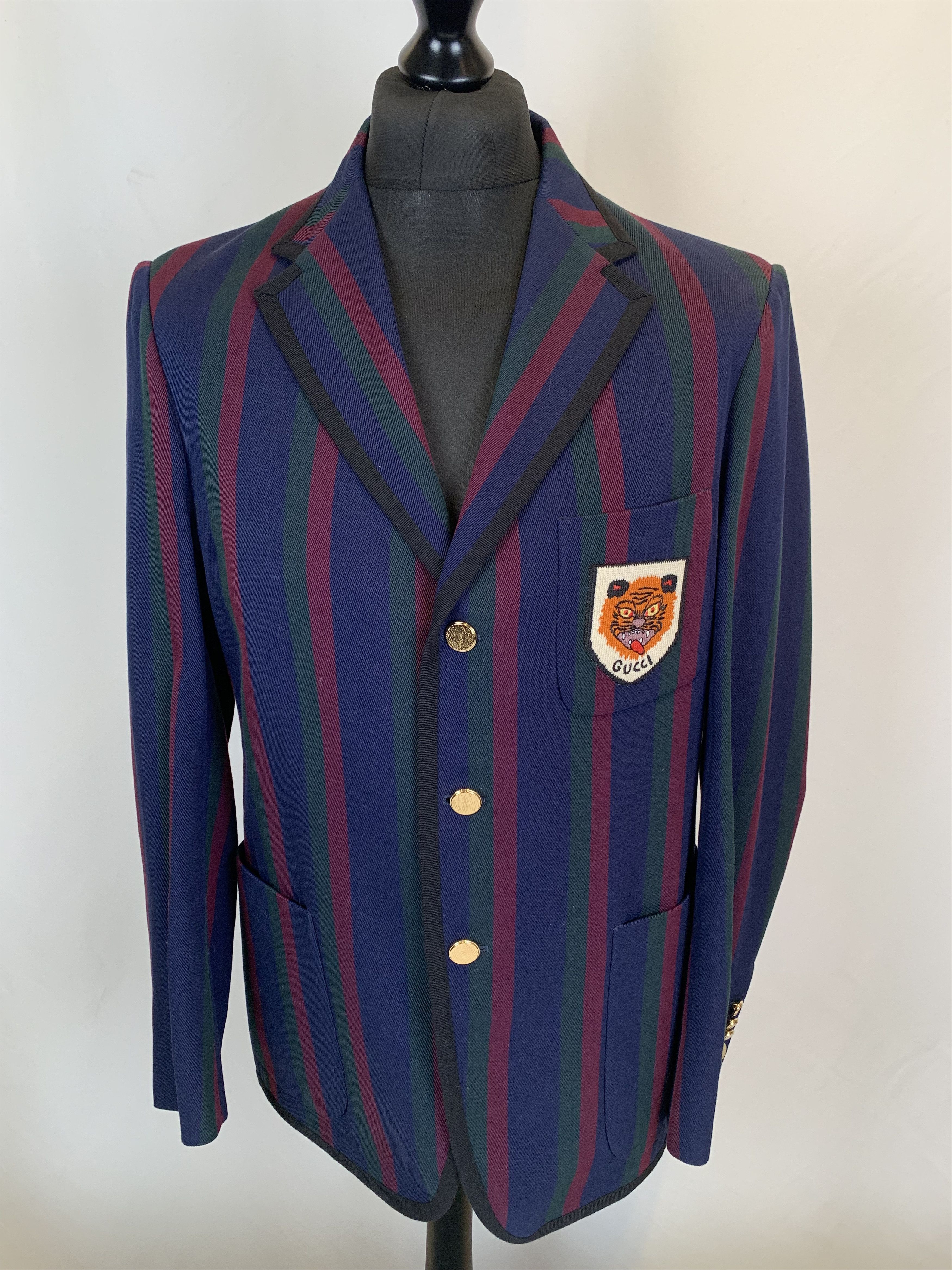 Gucci Stripped Tiger Embroidered Blazerr - Main Image