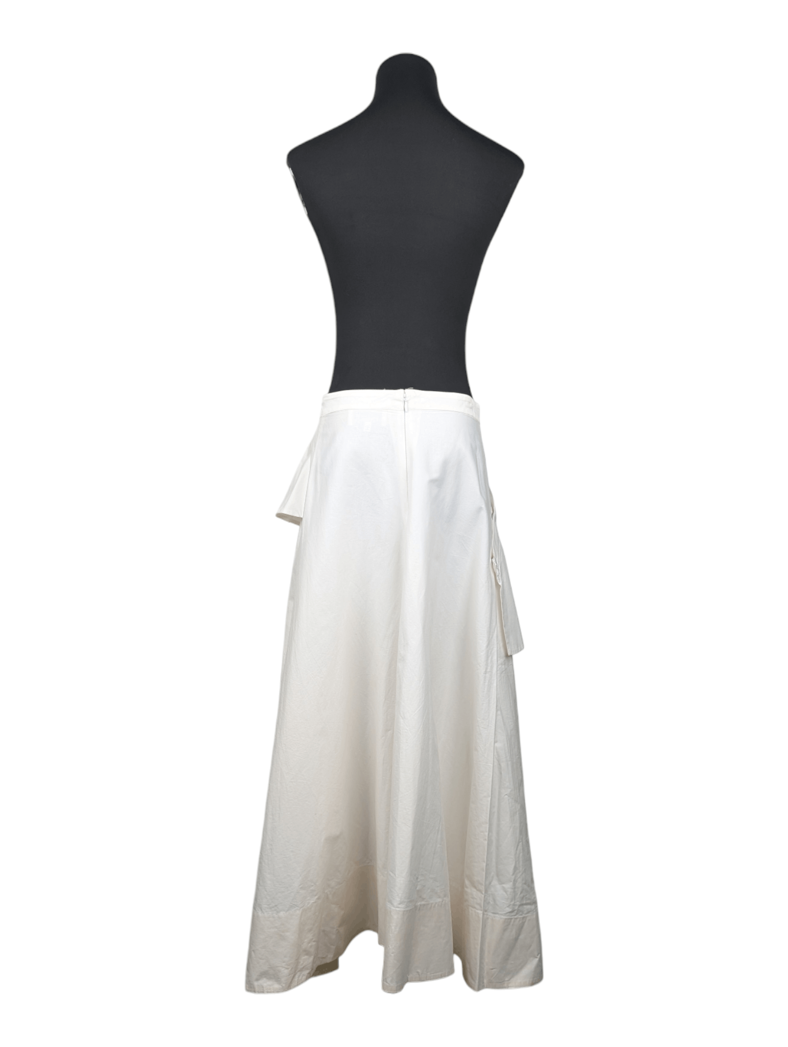 3.1 Phillip Lim White Midi Skirt With Ruffles Wrap And Uneven End Size 26" / US 2 / IT 38 - 2 Thumbnail