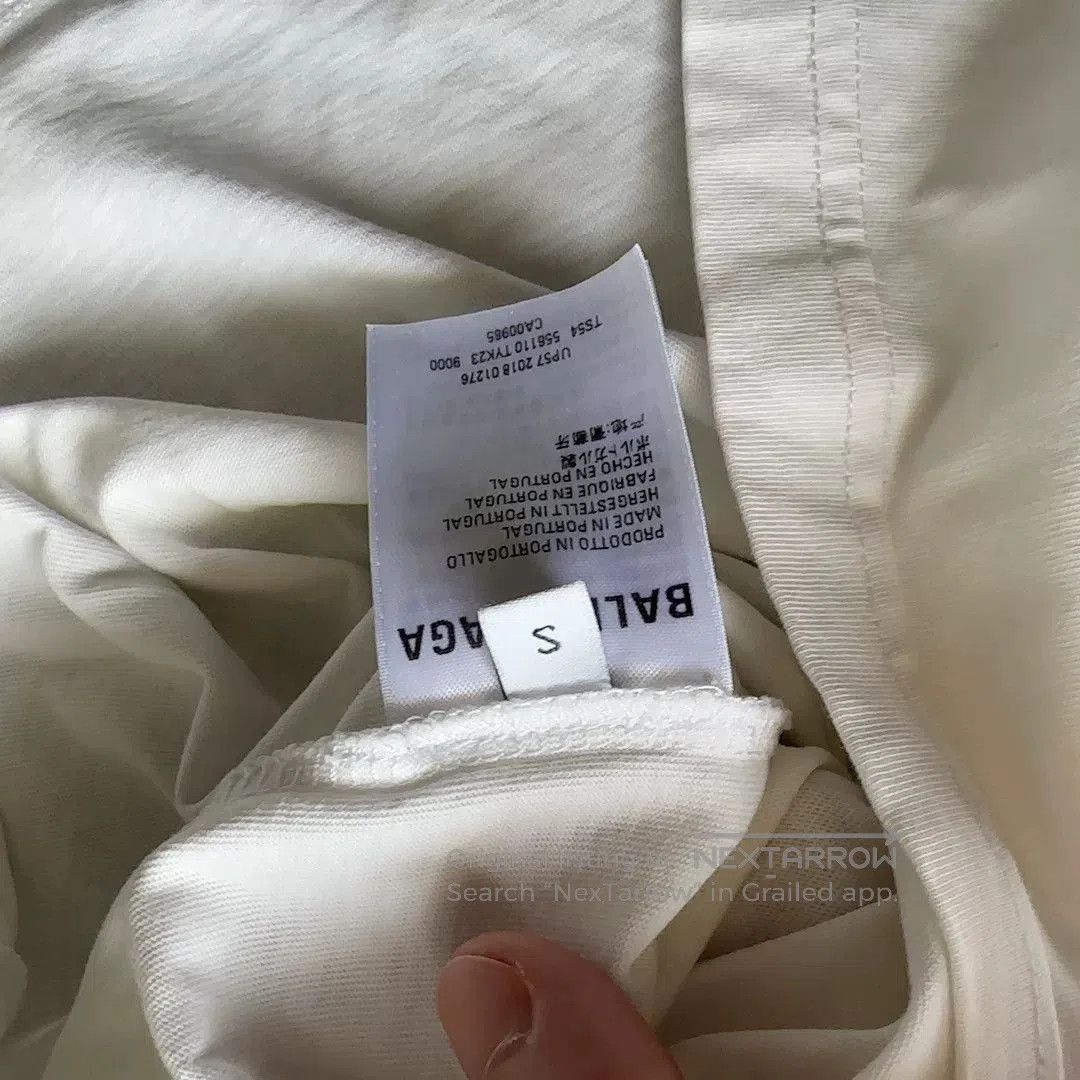Balenciaga Balenciaga White Logo Short Sleeve T. Size S / US 4 / IT 40 - 4 Thumbnail