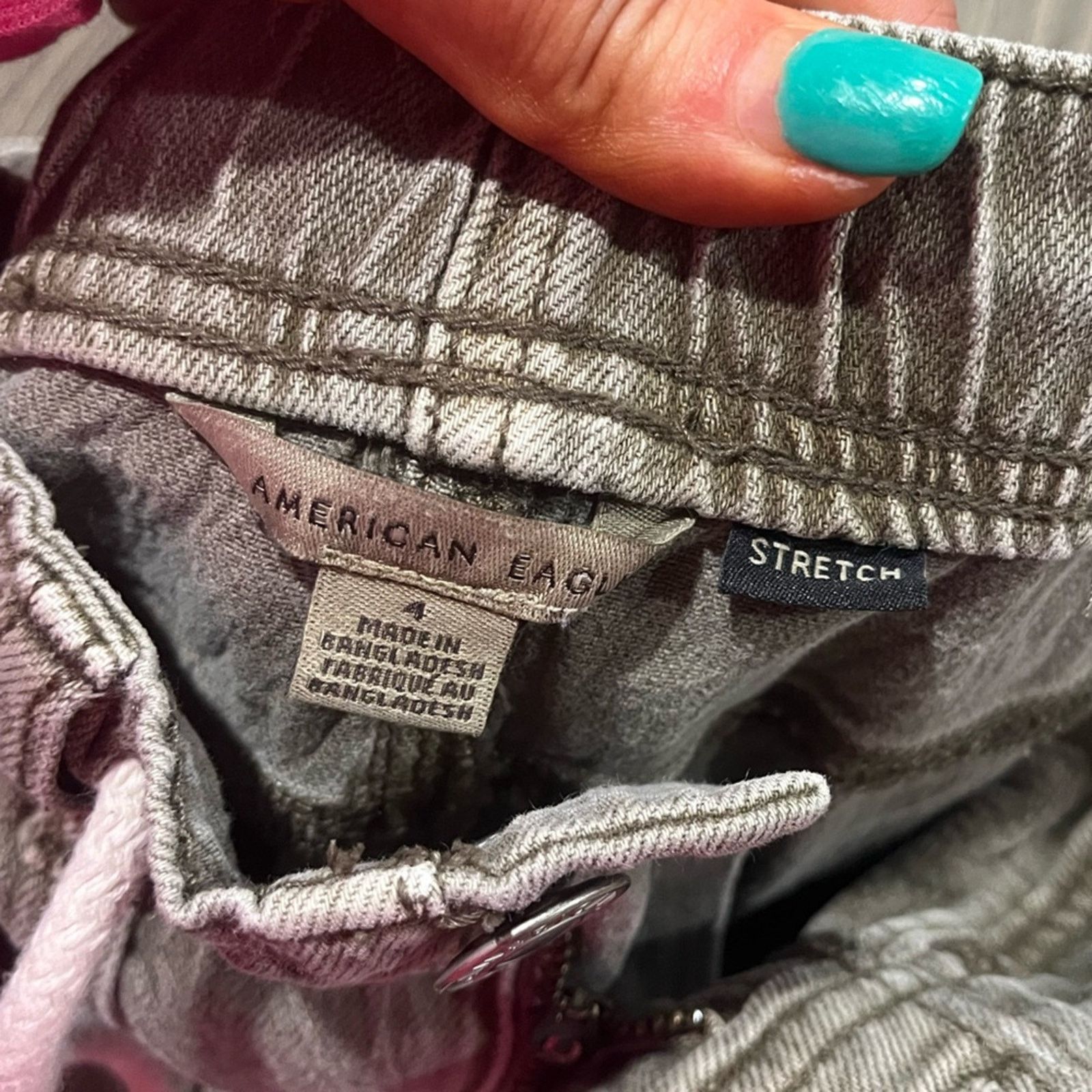 American Eagle Outfitters American Eagle Tomgirl Shorts Stretch Denim Green Size 4 Size 27" / US 4 / IT 40 - 5 Thumbnail