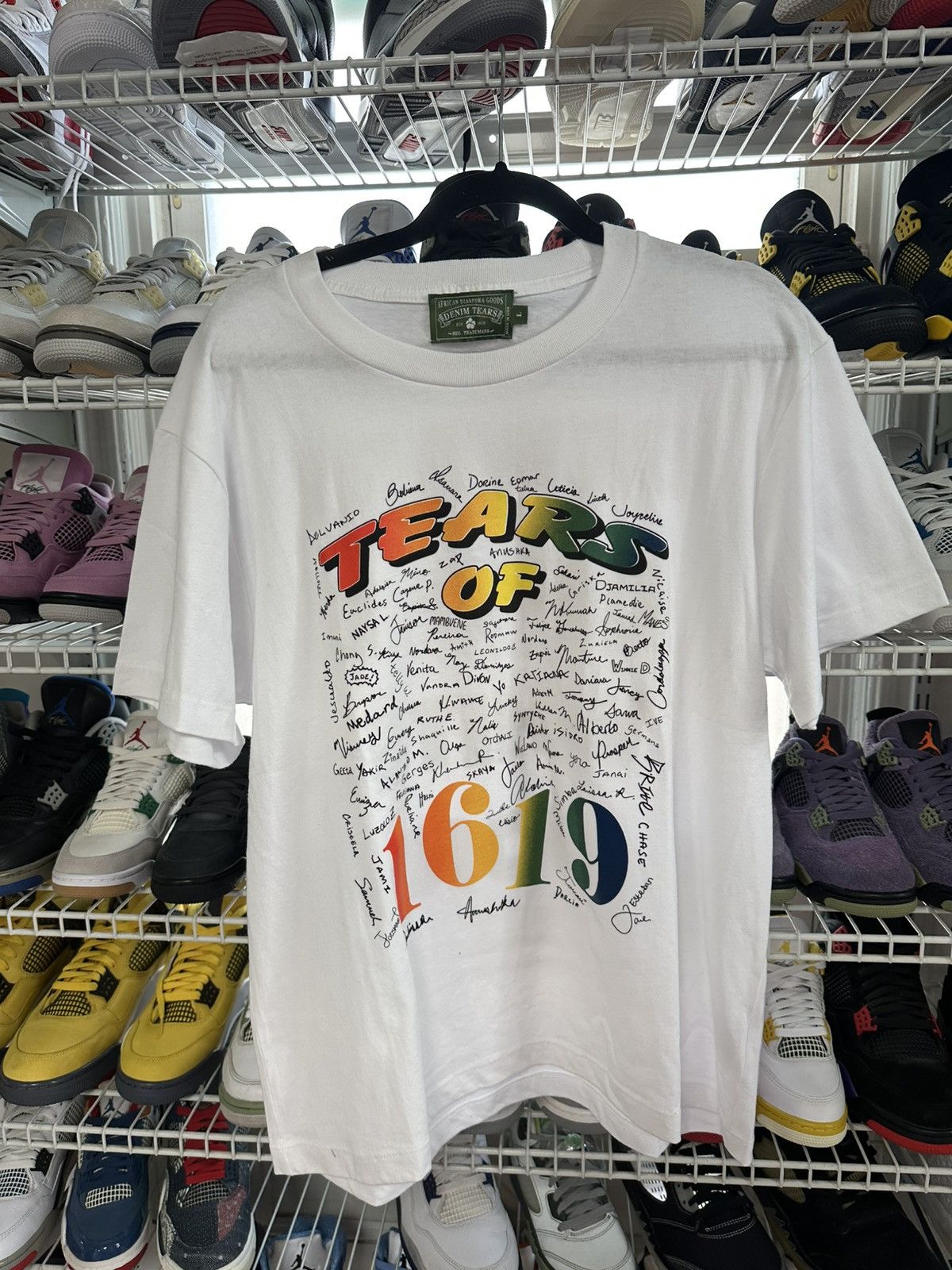 B).Stroy × DENIM TEARS Denim Tears Bstroy Tears Baseball Tee