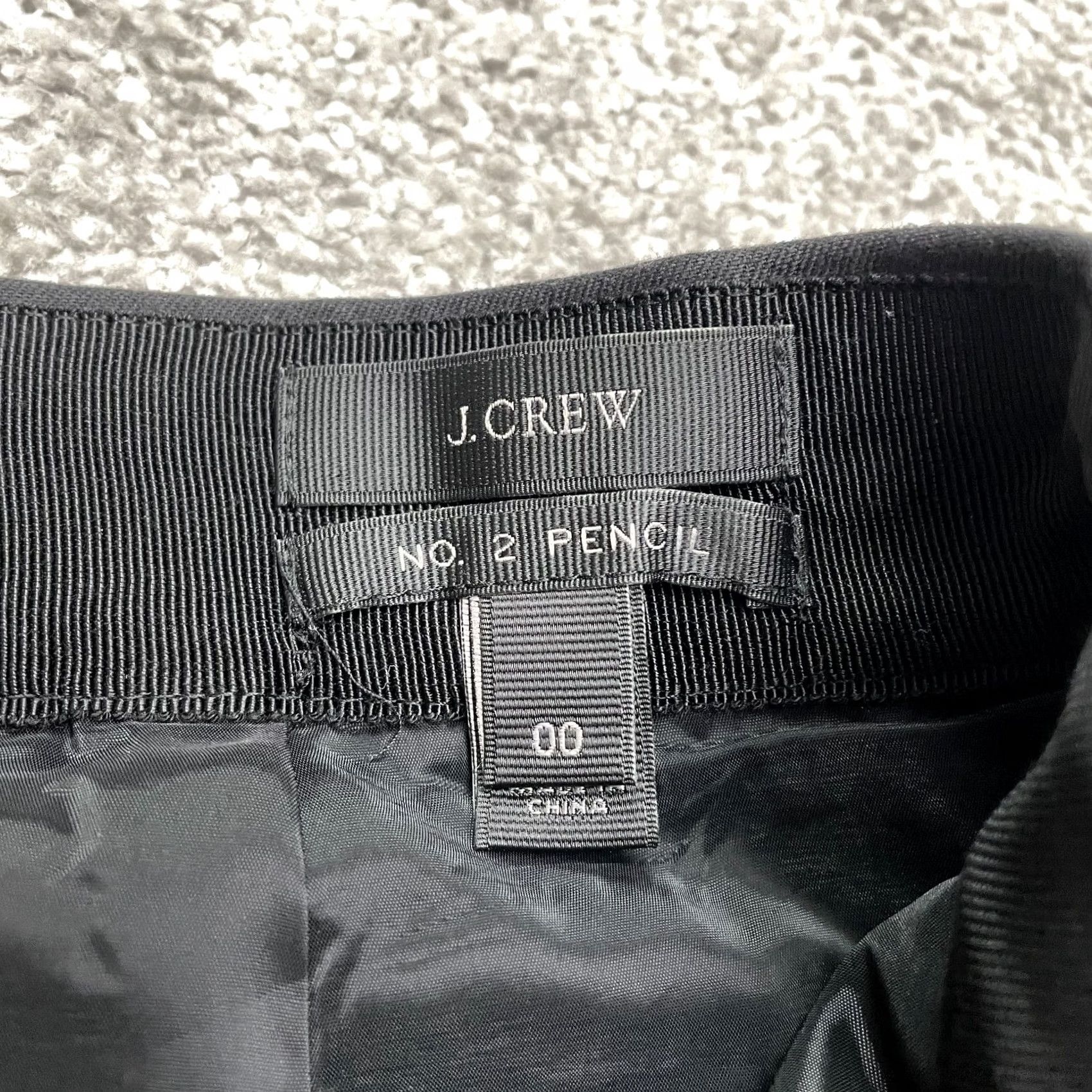 J.Crew J.CREW Skirt Women Black Knee Length Straight Pencil Lined Twill Classic 00 Size 24" / US 00 / IT 34 - 4 Thumbnail