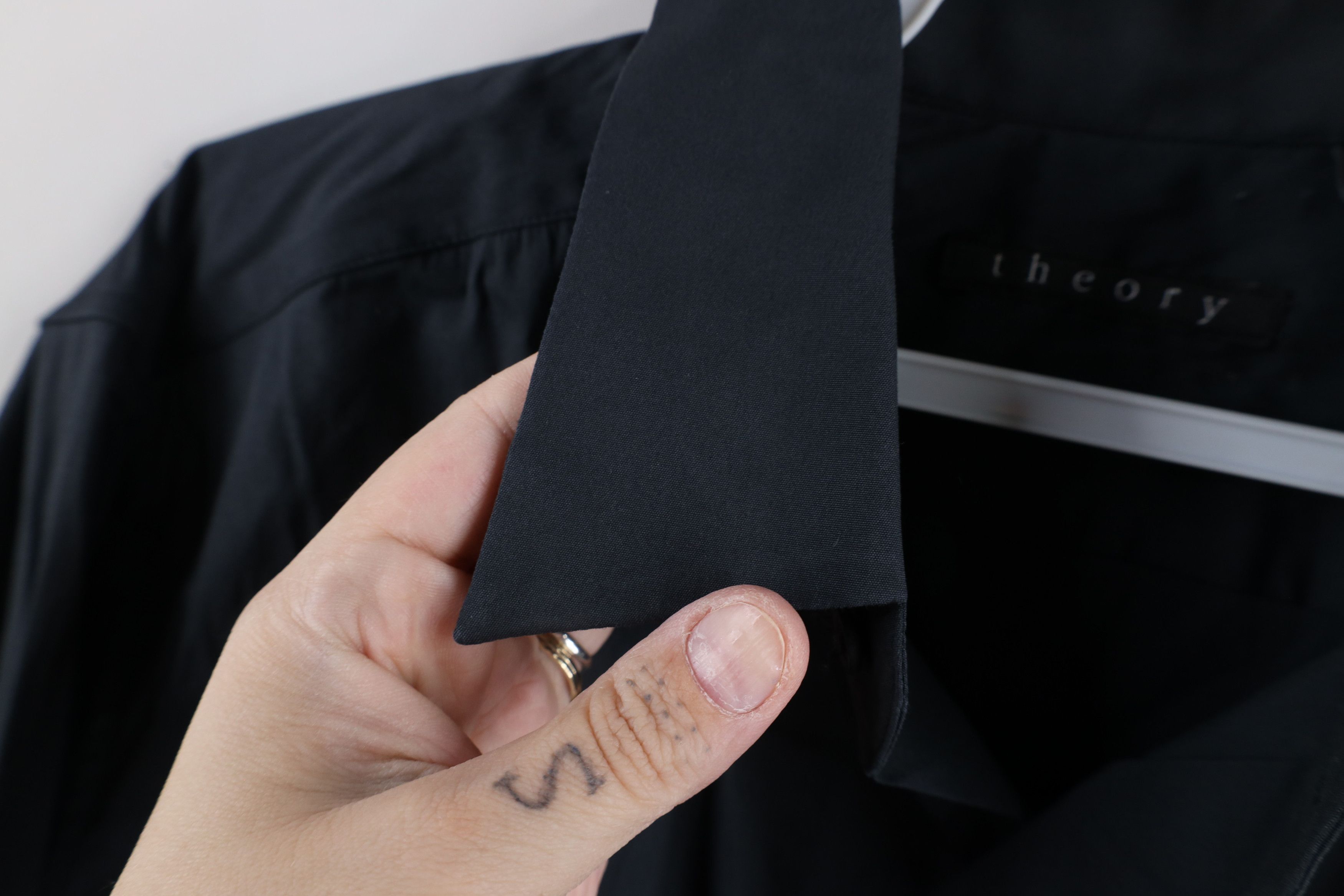 Theory × Vintage Theory Sylvain Wealth Long Sleeve Collared Button Shirt Gray Size US S / EU 44-46 / 1 - 5 Thumbnail