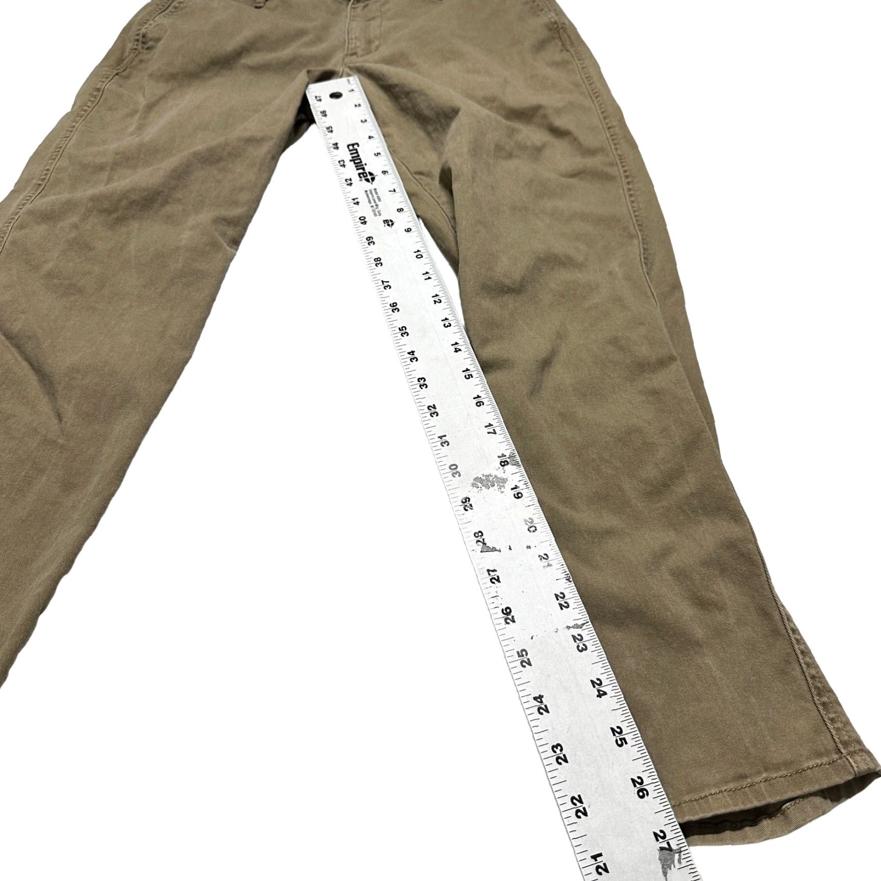 Abercrombie & Fitch Abercrombie & Fitch Jeans Women 29 Tan Beige Cotton 5-Pocket Zipper Regular Straight Belt Loops Size 29 Preppy Classic y2k Size 29" - 4 Thumbnail