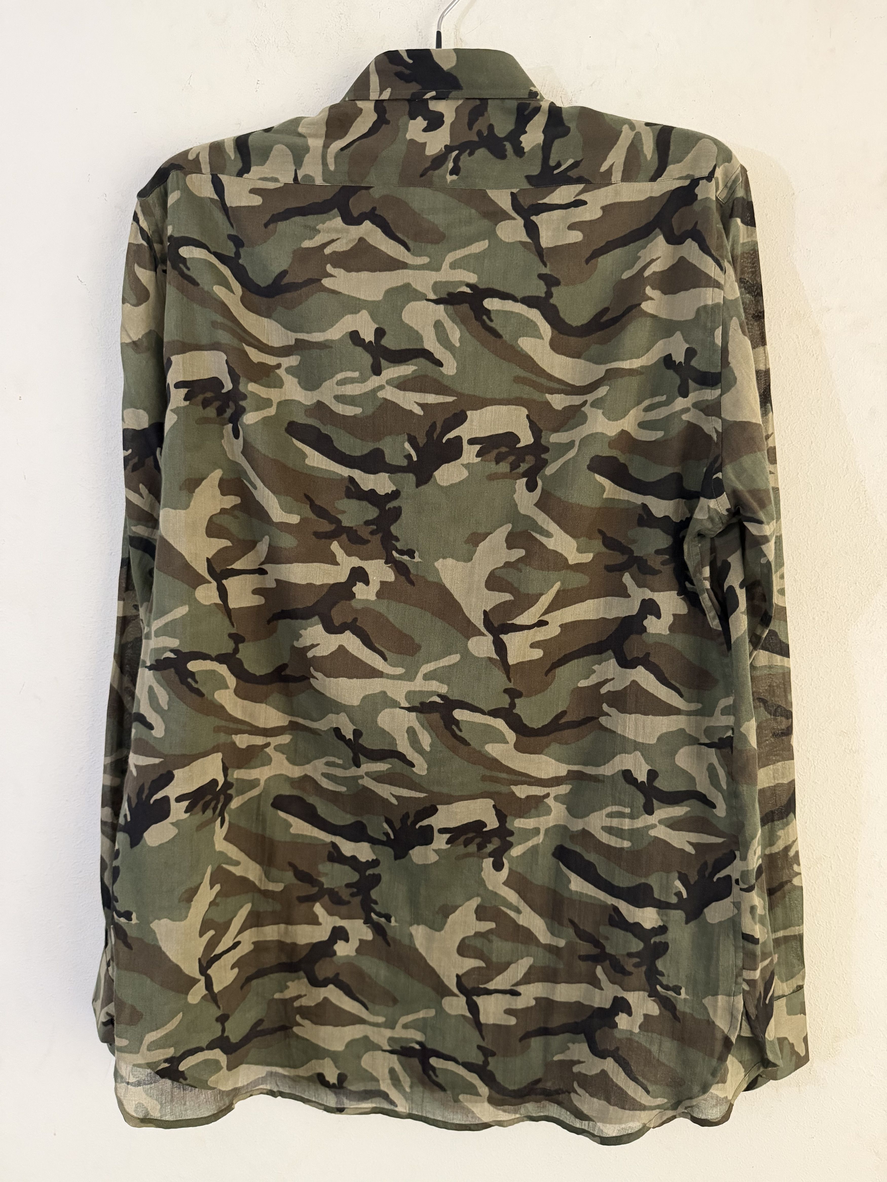Saint Laurent Paris Hedi Slimane Camouflage Military Shirt Size US M / EU 48-50 / 2 - 3 Thumbnail