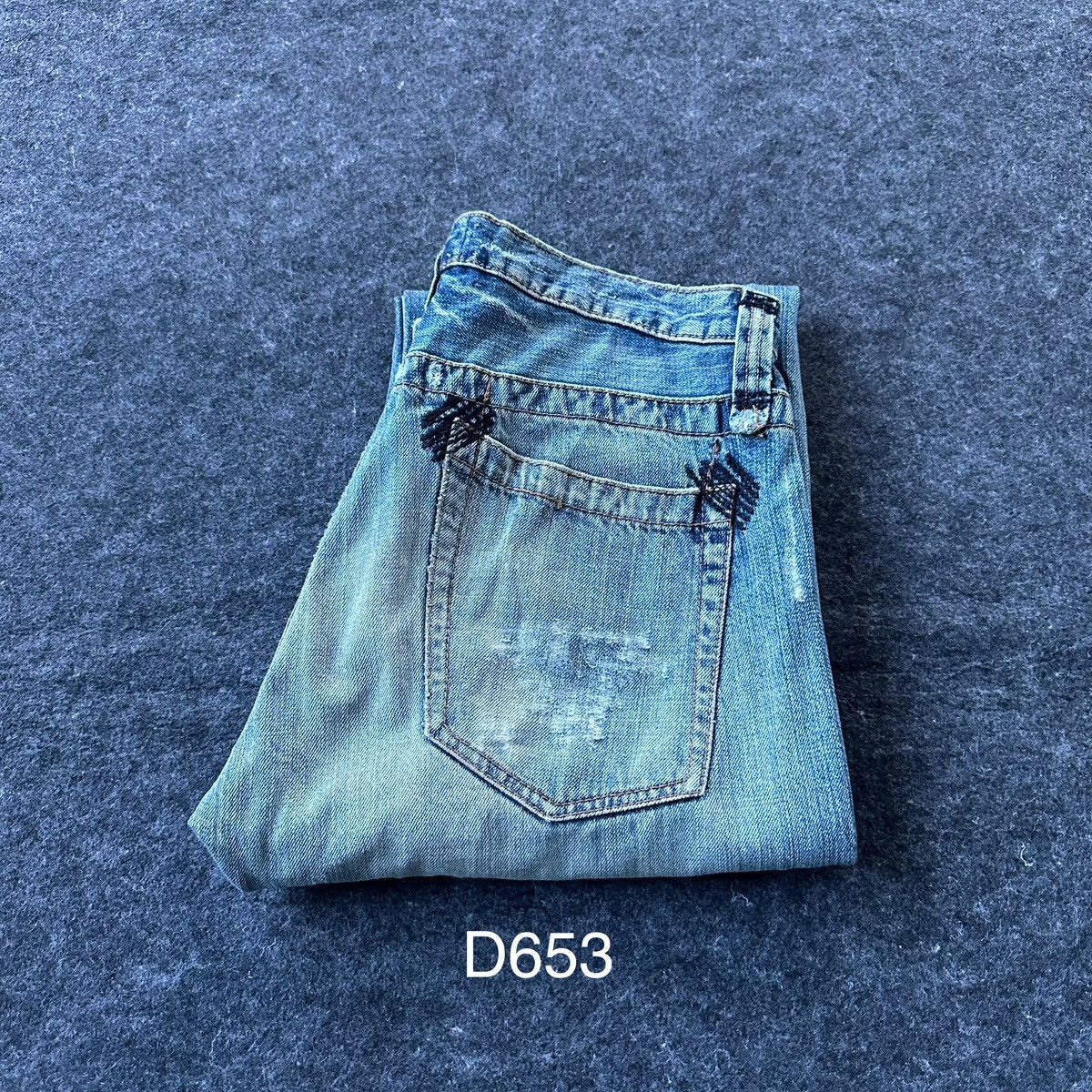 Japanese Brand Fudge Regular Distressed Denim W33 D653 Size US 33 - 21 Thumbnail
