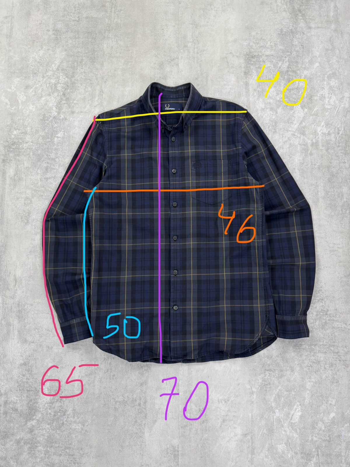 Other Fred Perry Plaid Shirt Button Up Long Sleeve Mens Size Small Size US S / EU 44-46 / 1 - 9 Thumbnail