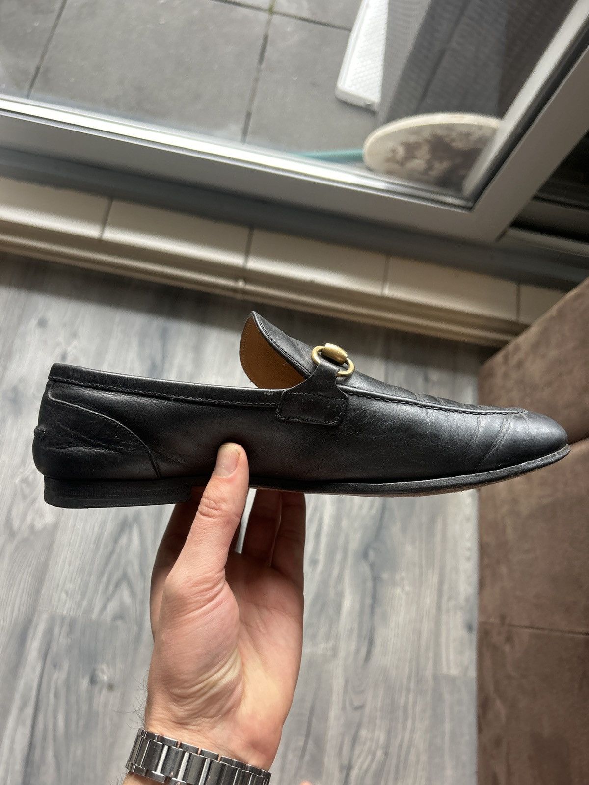 Gucci Black Horsebit Loafers in Leather Size US 7 / EU 40 - 12 Thumbnail