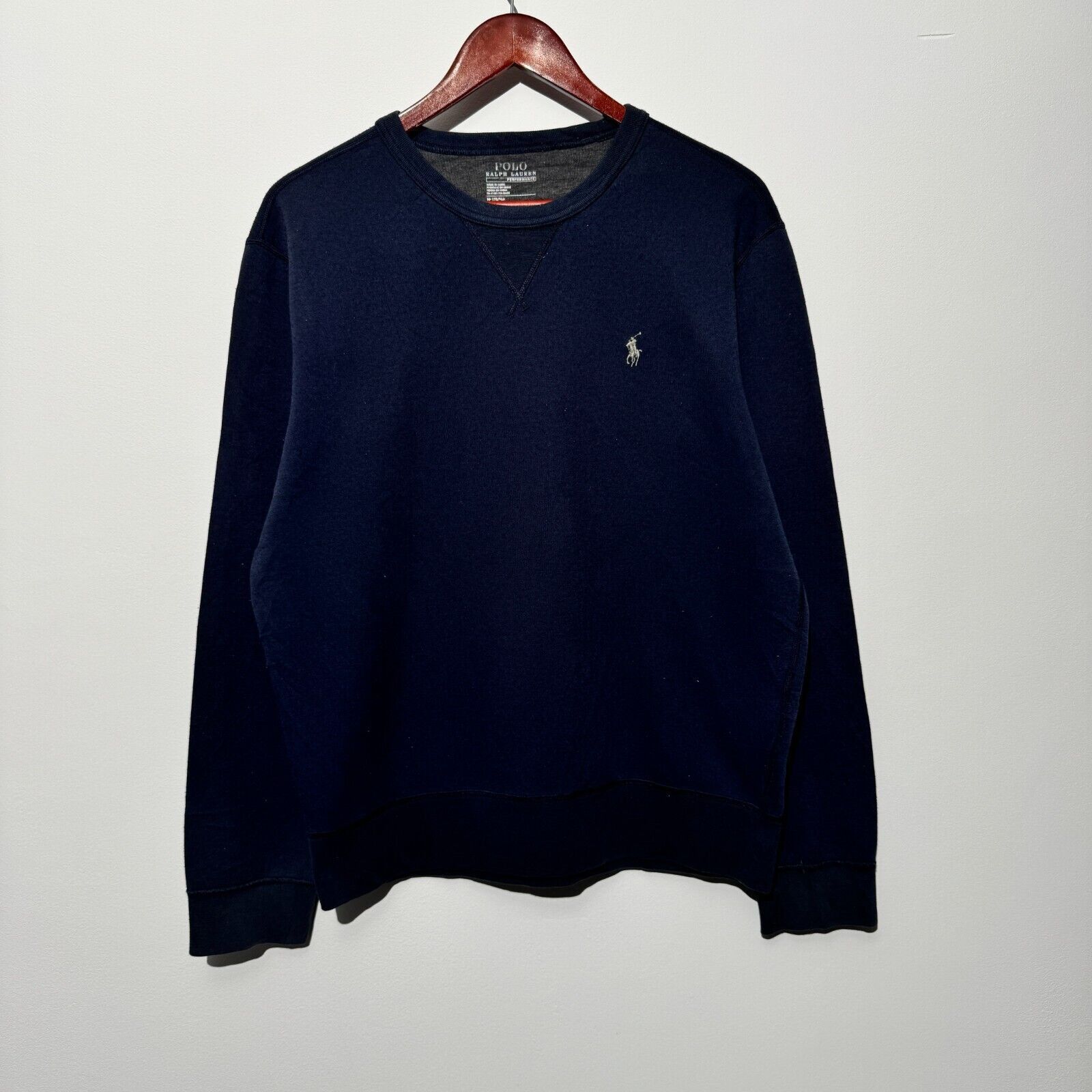 Vintage Ralph Lauren Unisex Navy Blue Cotton Sweater Size M