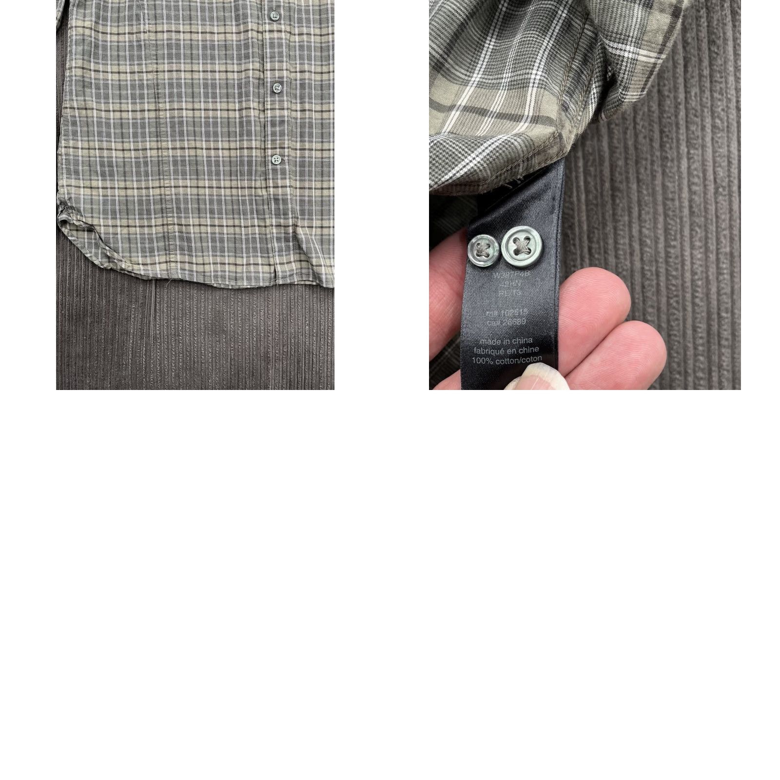 John Varvatos John Varvatos Men Plaid Shirt Size M Cotton Long Sleeve Button-Up Casual Shirt Size US M / EU 48-50 / 2 - 8 Thumbnail