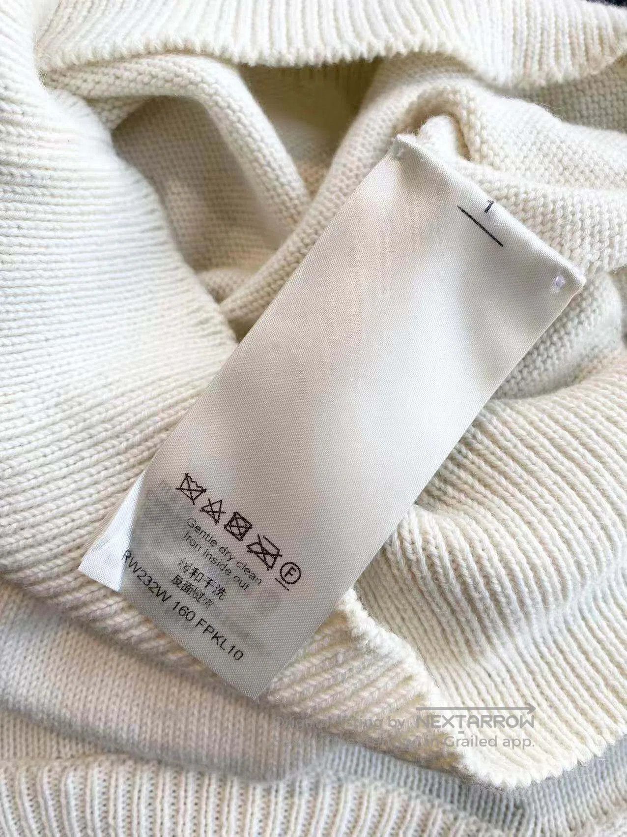 Louis Vuitton Louis Vuitton 23SS white letter knit pullover sweater| Size S / US 4 / IT 40 - 5 Thumbnail