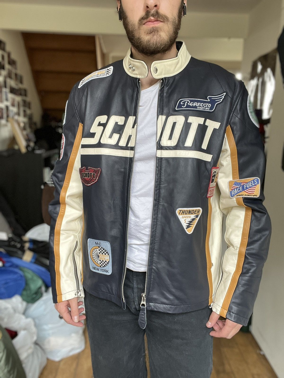 Schott JACKET RACE MOTOR SCHOTT Size 48L - 9 Thumbnail