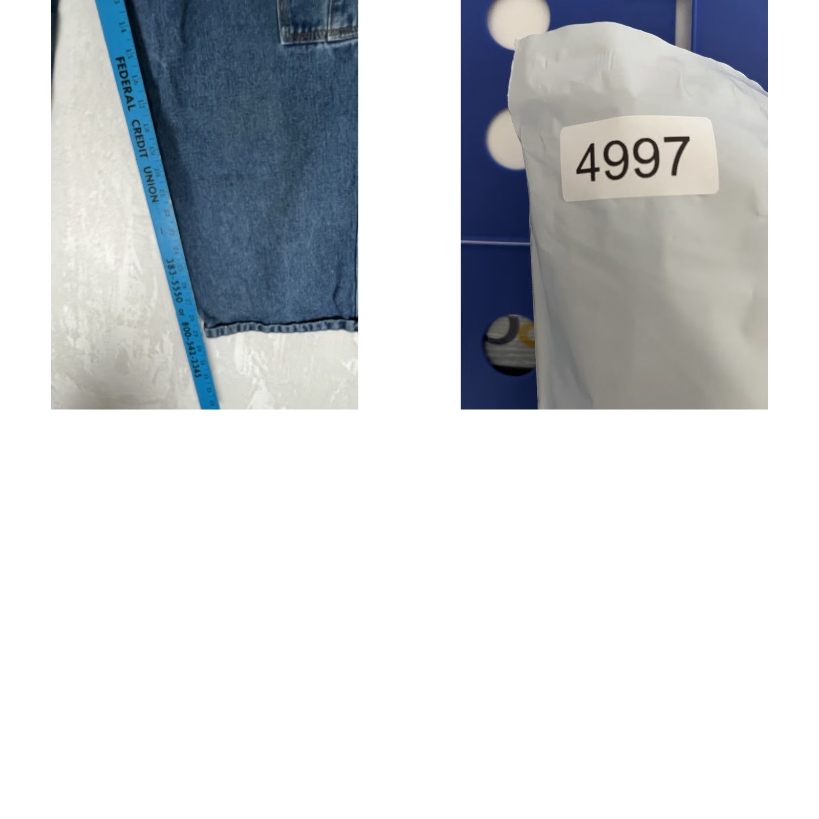 Shein Wake Baggy Cargo Wide Leg Jeans Women's 2XL 36x29 Blue 90s Hip Hop Y2K Jeans SheIn Size 40" / US 18 - 8 Thumbnail