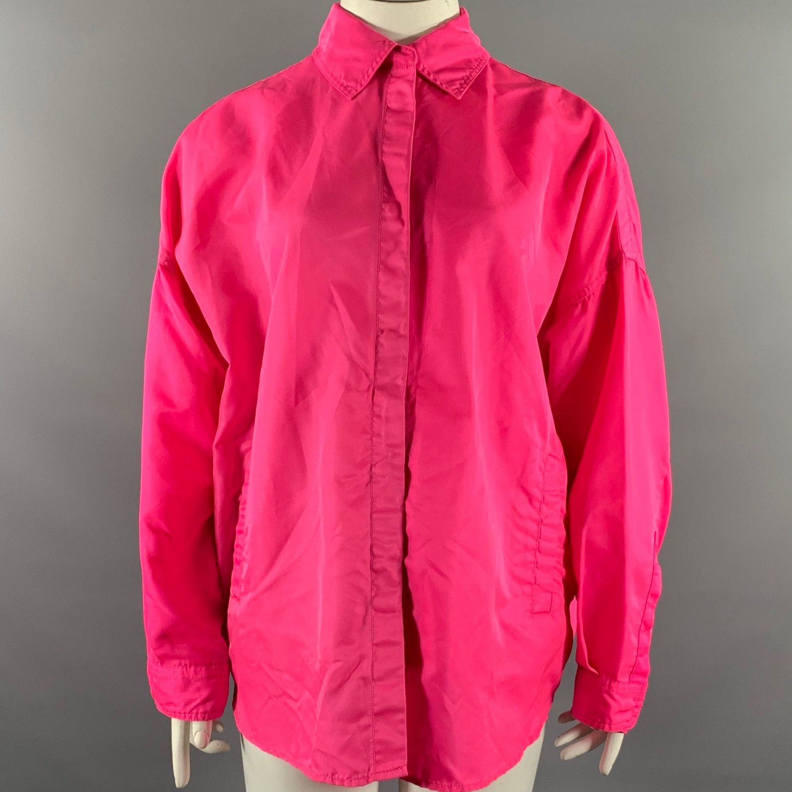 Frankie Shop THE FRANKIE SHOP Size M/L Pink Polyester Shirt Jacket Shirt Size M / US 6-8 / IT 42-44 - 1 Thumbnail