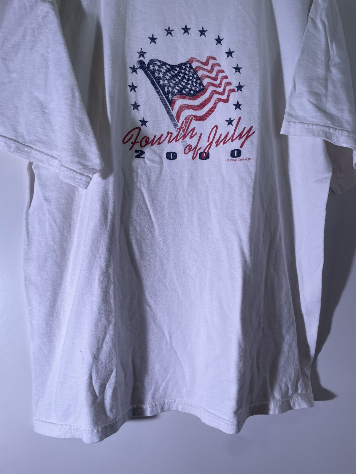 Vintage 90’s 2000’s Y2K VTG Vintage Fourth of July USA Flag T Shirt Size US XL / EU 56 / 4 - 6 Thumbnail