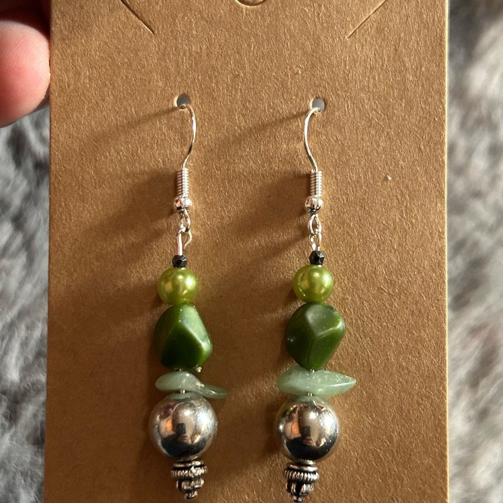 Handmade Handcrafted vintage bead pearl elegant dangle earrings Size ONE SIZE - 2 Thumbnail