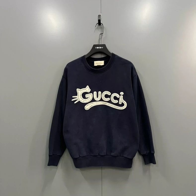 Gucci GucciCat logo round-neck sweatshirt 2503-Nextarrow Size US XS / EU 42 / 0 - 1 Thumbnail