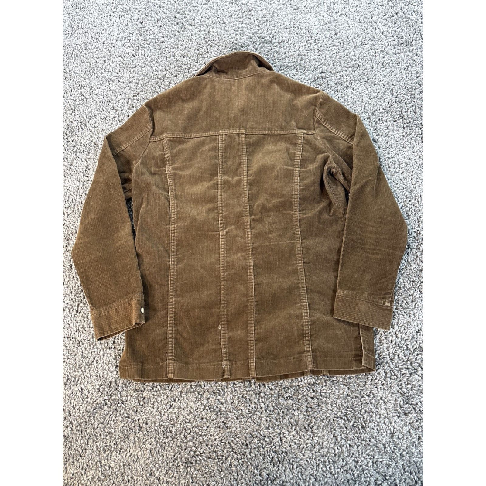 Wrangler VINTAGE Wrangler Jacket Corduroy Pearl Snap Cowboy Cut L Brown 70s USA Made Rare Rockabilly Mens Size US L / EU 52-54 / 3 - 6 Thumbnail