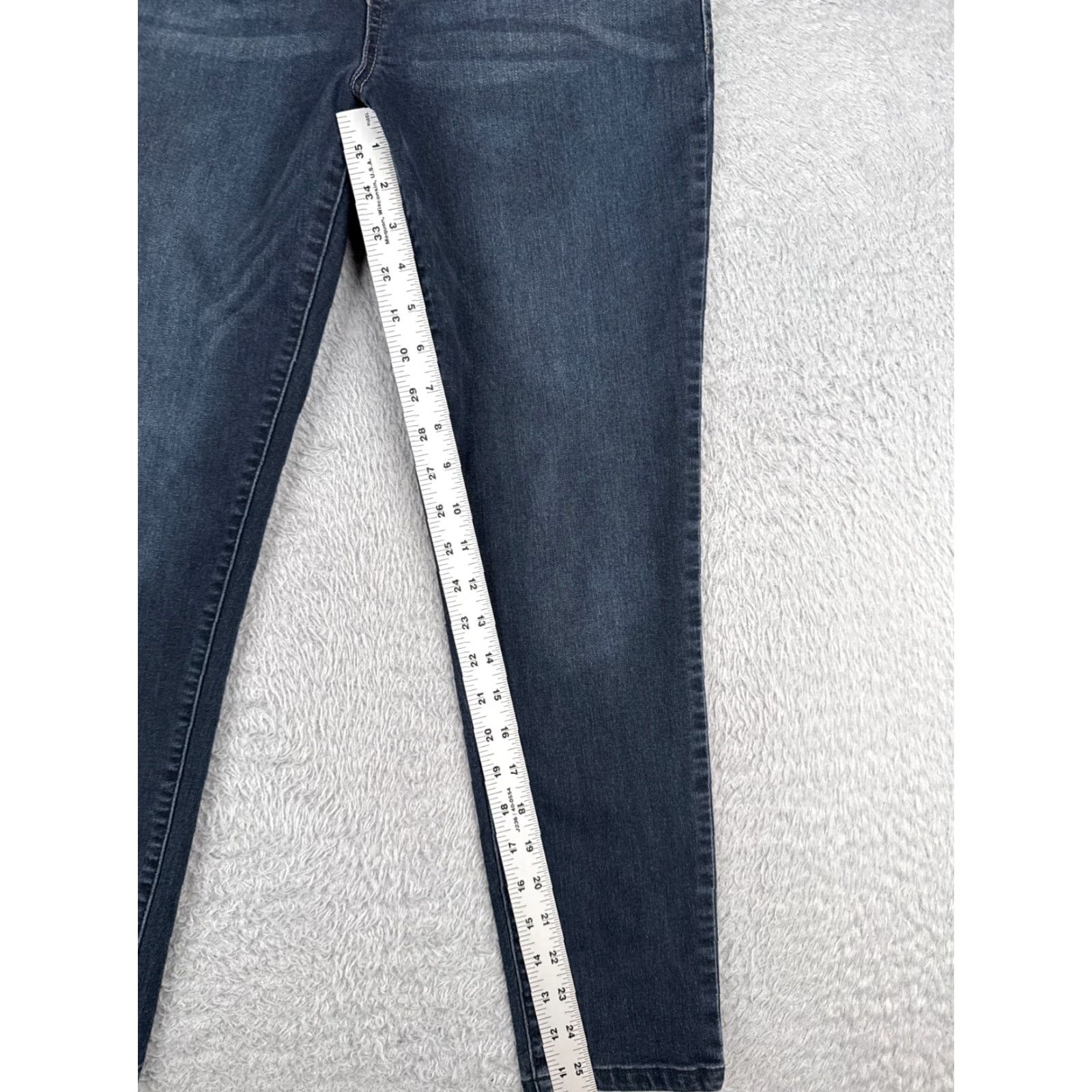 Vintage Democracy Womens Jeans 10 Blue Denim Skinny High Rise 32x26 Distressed Cotton Size 32" / US 10 / IT 46 - 7 Thumbnail