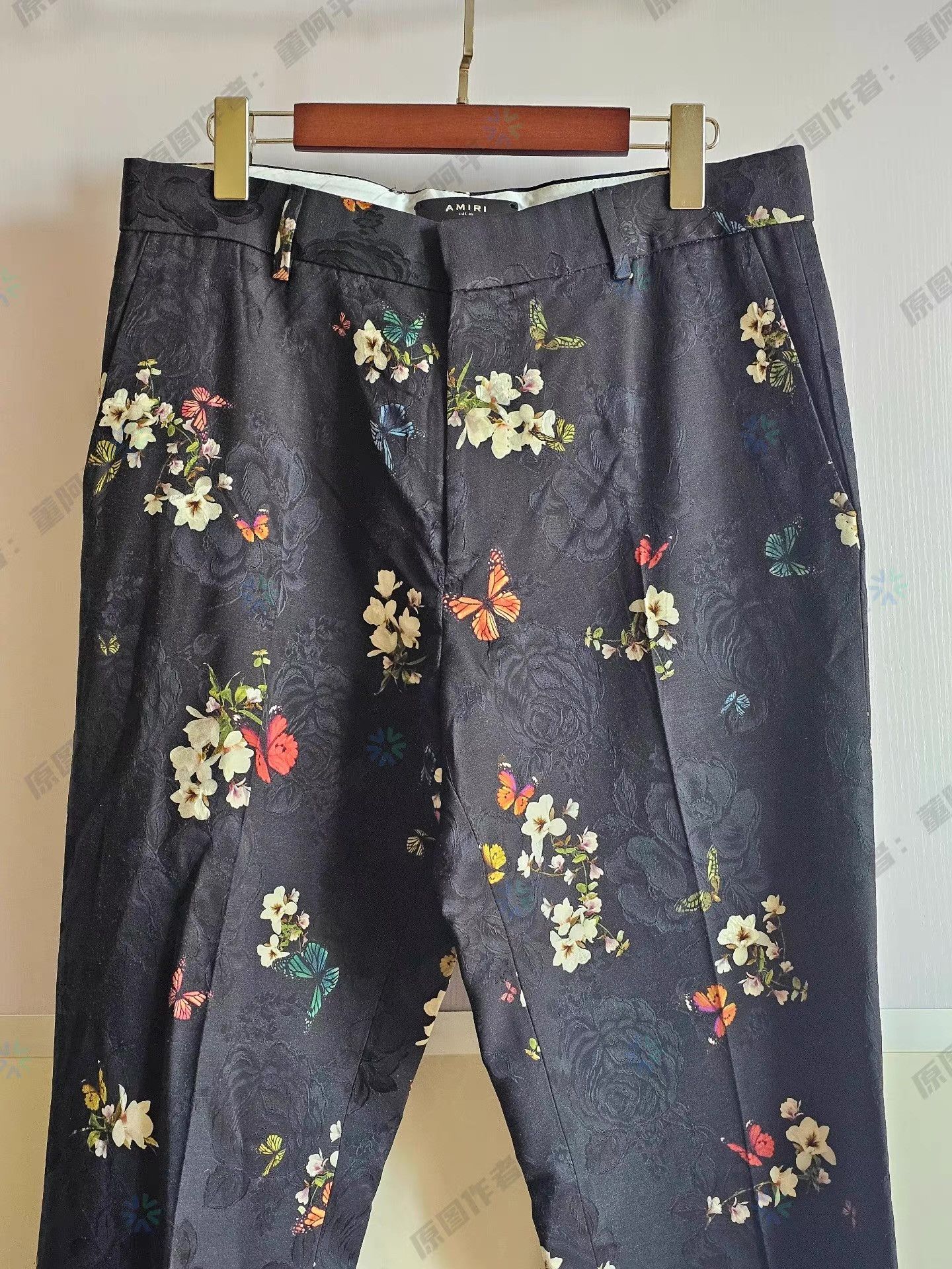 Amiri Brand new AMIRI men's wool embroidered trousers Size US 34 / EU 50 - 2 Thumbnail
