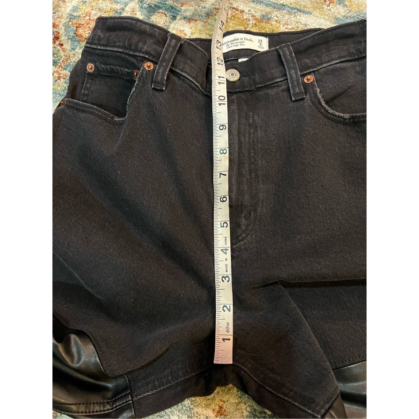 Abercrombie & Fitch Abercrombie & Fitch NWT 90s Straight High Rise Jeans Faux Le Size 29" - 8 Thumbnail