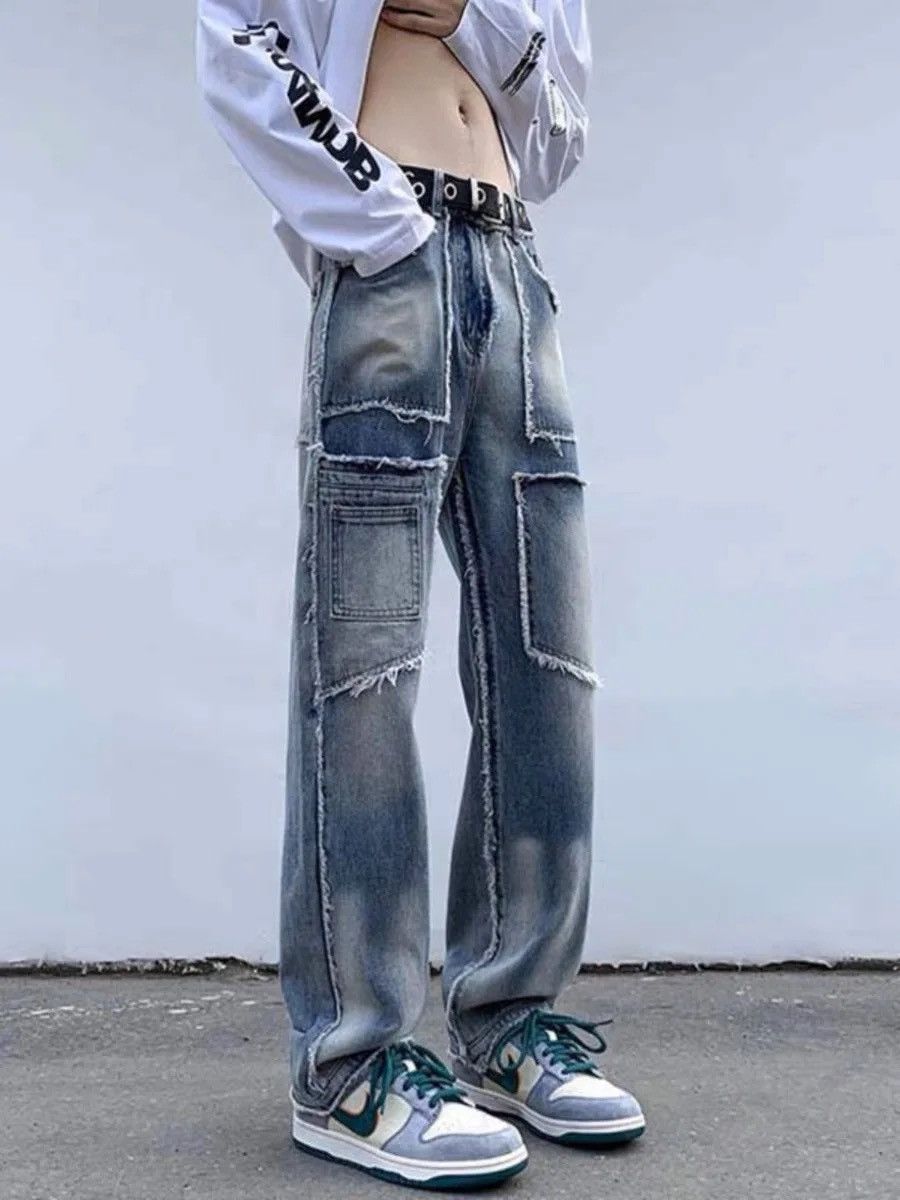 Designer × Vintage Pants wide legs retro stitched edges punk american style Size US 30 / EU 46 - 3 Thumbnail