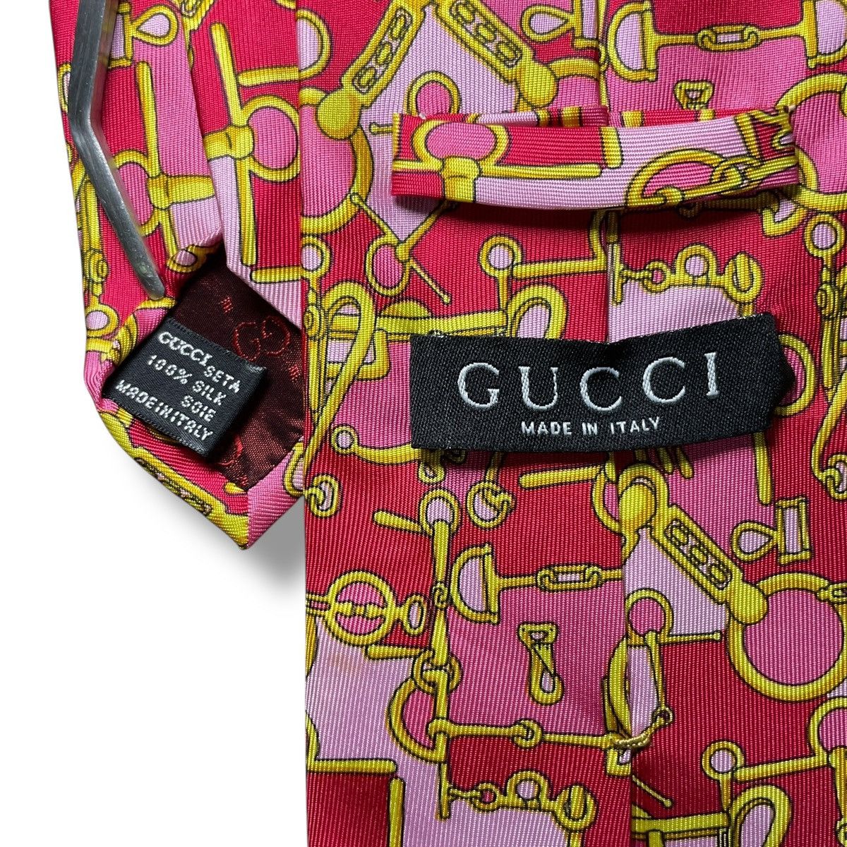 Gucci SET OF 2 - Gucci Tom Ford Era Locking Chains Silk Neckties Size ONE SIZE - 10 Thumbnail