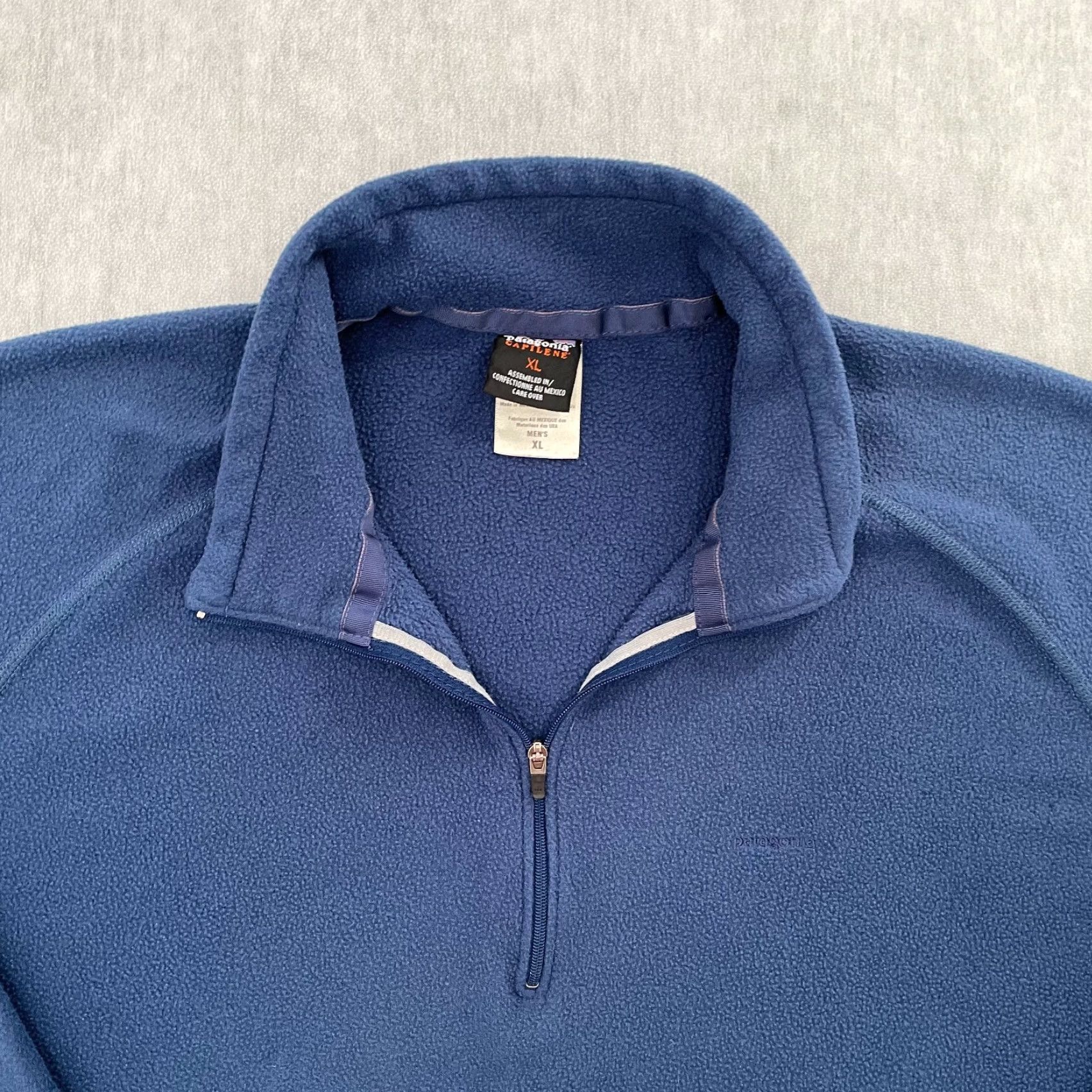 Patagonia VINTAGE Patagonia Sweater Adult Extra Large Blue 1/4 Zip Capilene Fleece Mens XL Jacket Sleeve Size US XL / EU 56 / 4 - 3 Thumbnail