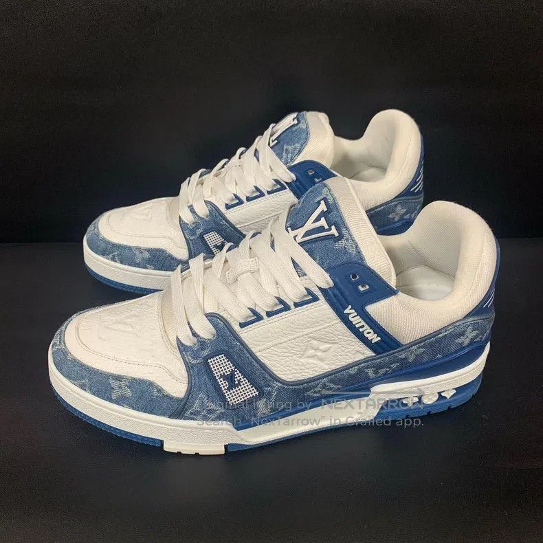 Louis Vuitton Louis Vuitton Indigo denim board shoes Size US 7 / EU 40 - 1 Thumbnail