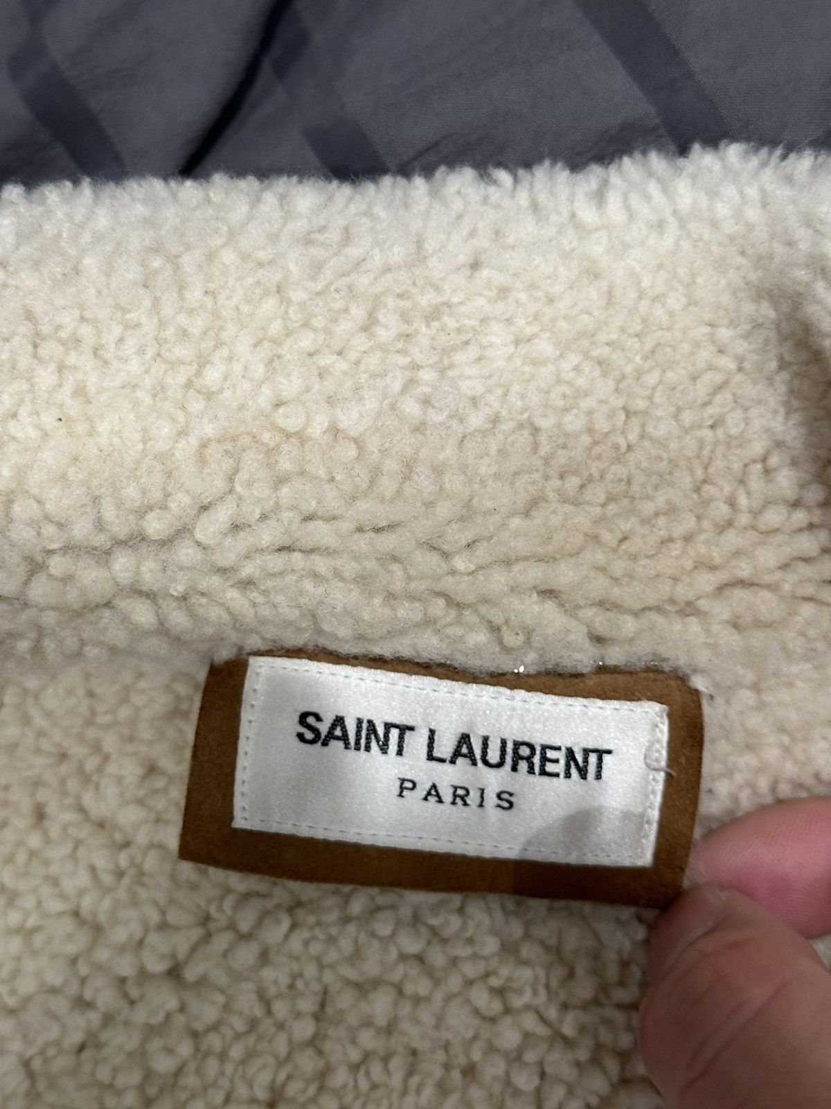 Saint Laurent Paris Suede Shearling Trucker Jacket 58 Size US XXL / EU 58 / 5 - 7 Thumbnail