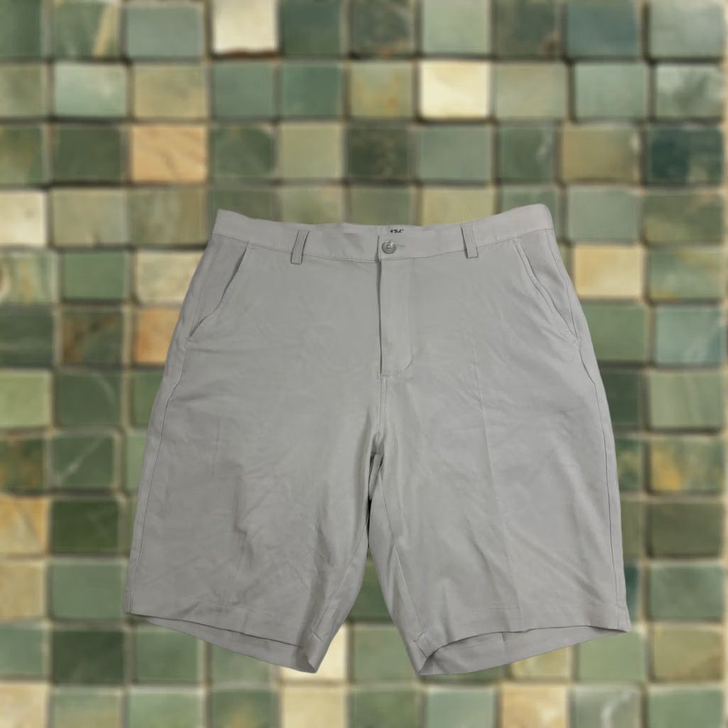 Vintage 1764 Signature Performance Shorts Mens 34 Gray Cream Stretch Wicking Golfing Golfer Size US 34 / EU 50 - 1 Thumbnail