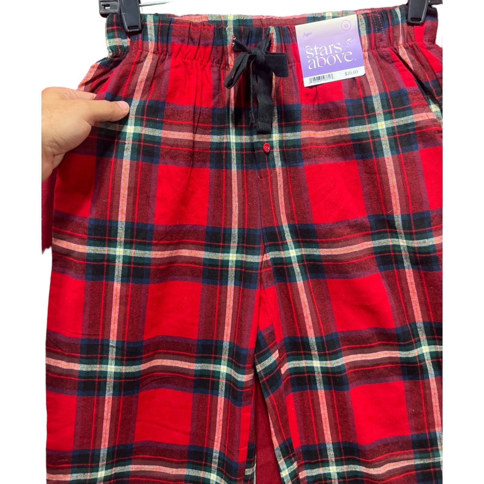 Other Stars Above - Women's Red Plaid Jogger Pajama Pants - Red - Size 26" / US 2 / IT 38 - 13 Thumbnail