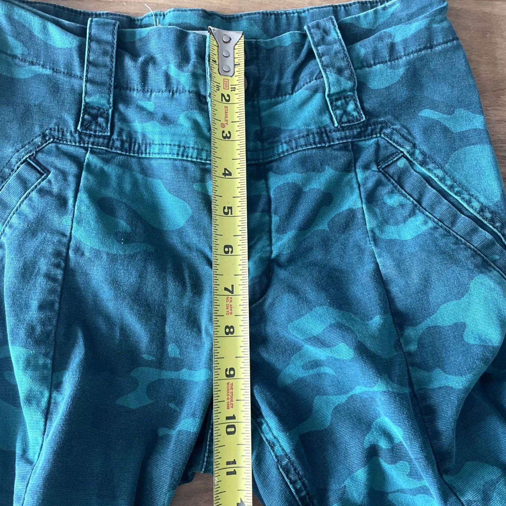 Anthropologie Anthropologie Cargo Pants Womens Size 27 Austin Camo Teal Green Camouflage Crop Pants Women Regular 27 in Green Camouflage Cargo Crop Size 27" / US 4 / IT 40 - 7 Thumbnail