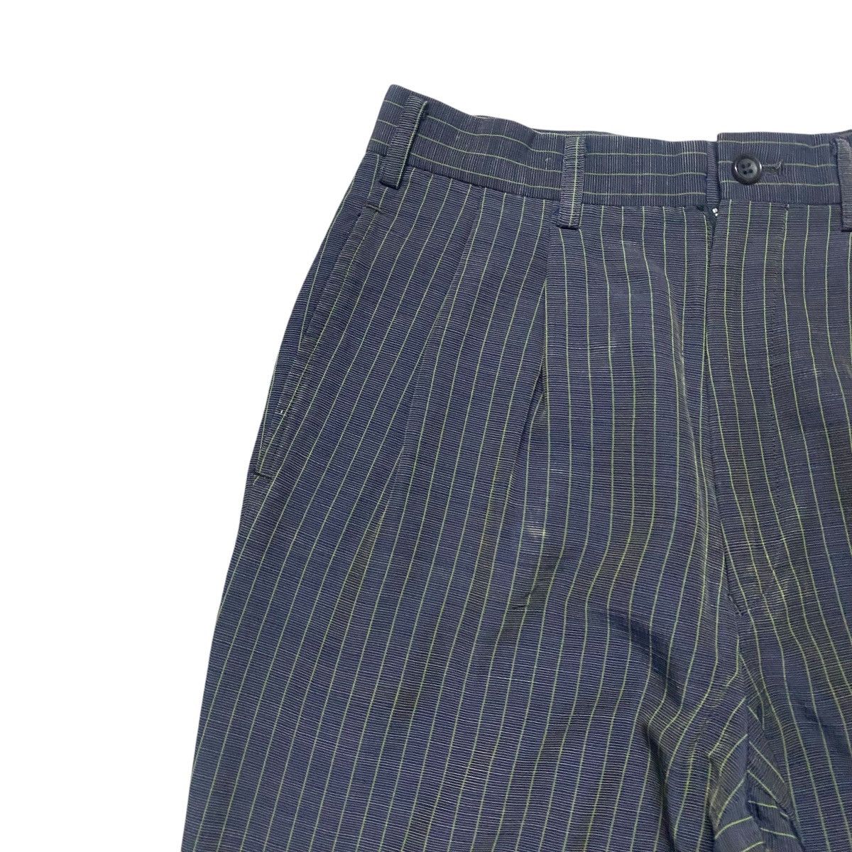 Yohji Yamamoto Vintage WORKSHOP BY YOHJI YAMAMOTO Striped Trouser Size 26" / US 2 / IT 38 - 4 Thumbnail