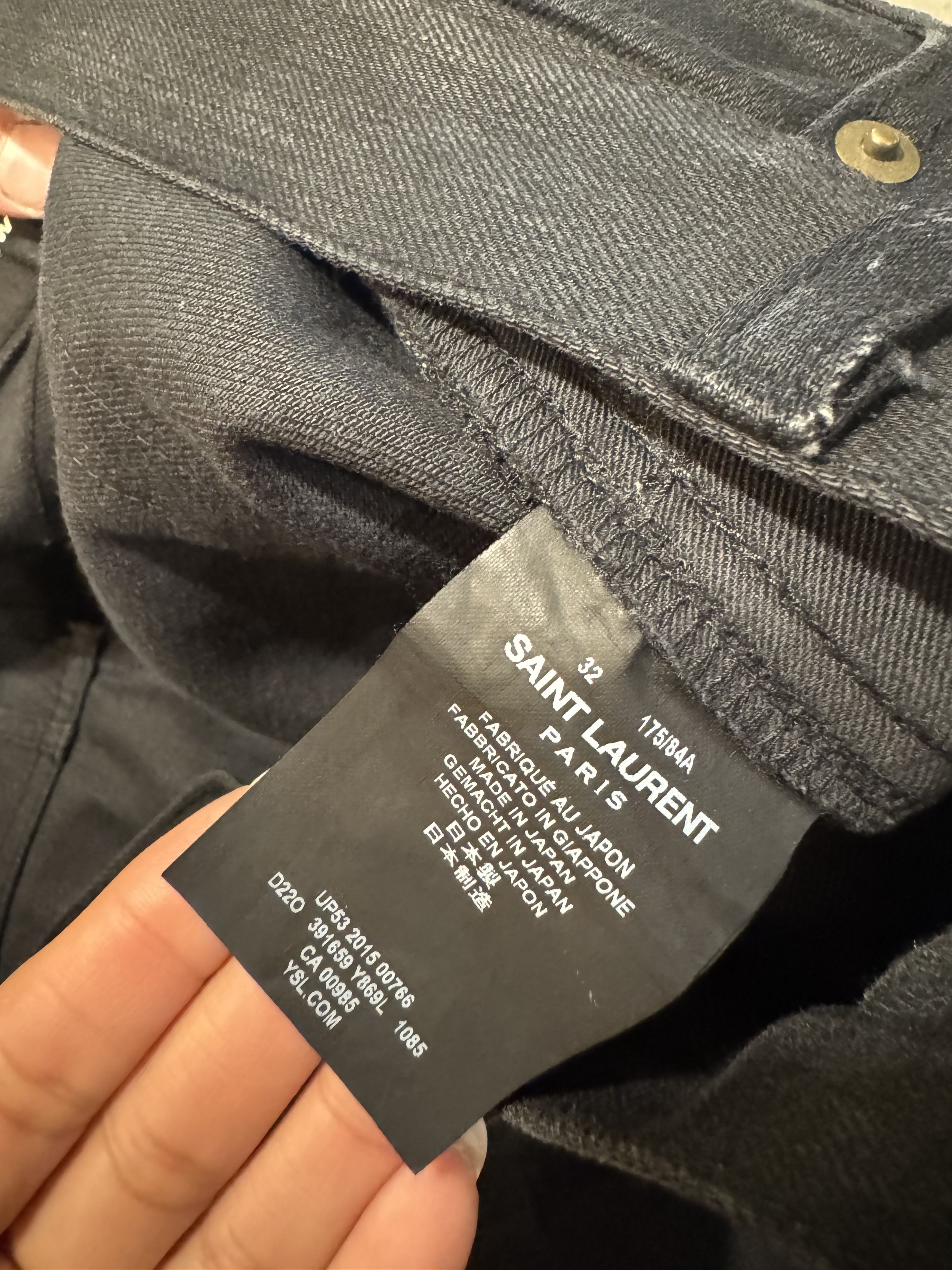 Saint Laurent Paris Saint Laurent Trash Denim Jeans - Black Size US 32 / EU 48 - 9 Thumbnail